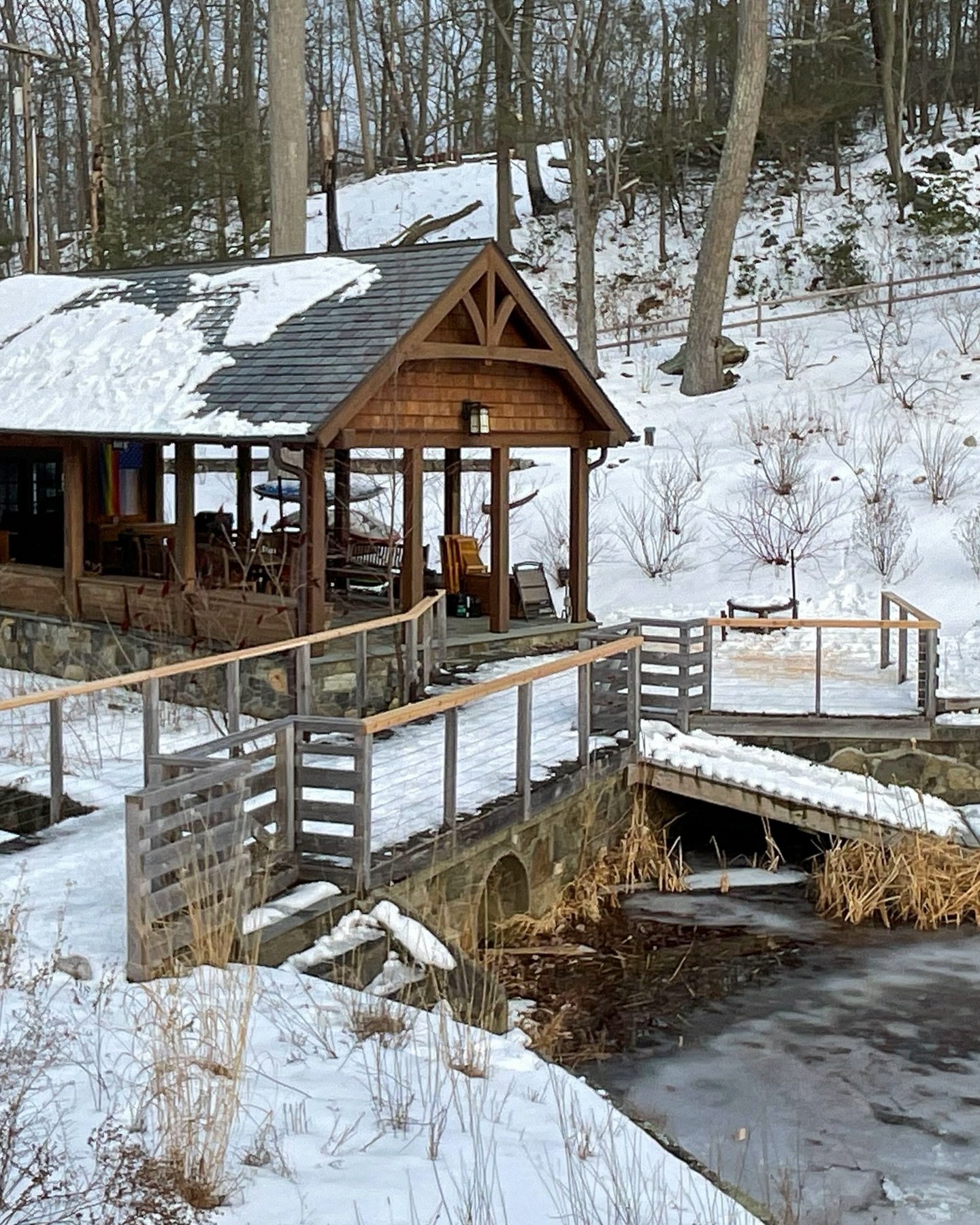 New skin for the old ceremony. This waterfront deck and railing system was so well loved (and climbed on) that it started to come loose. We went back and fixed it by adding a fresh top rail with an improved fastening system. Being able to repair one&