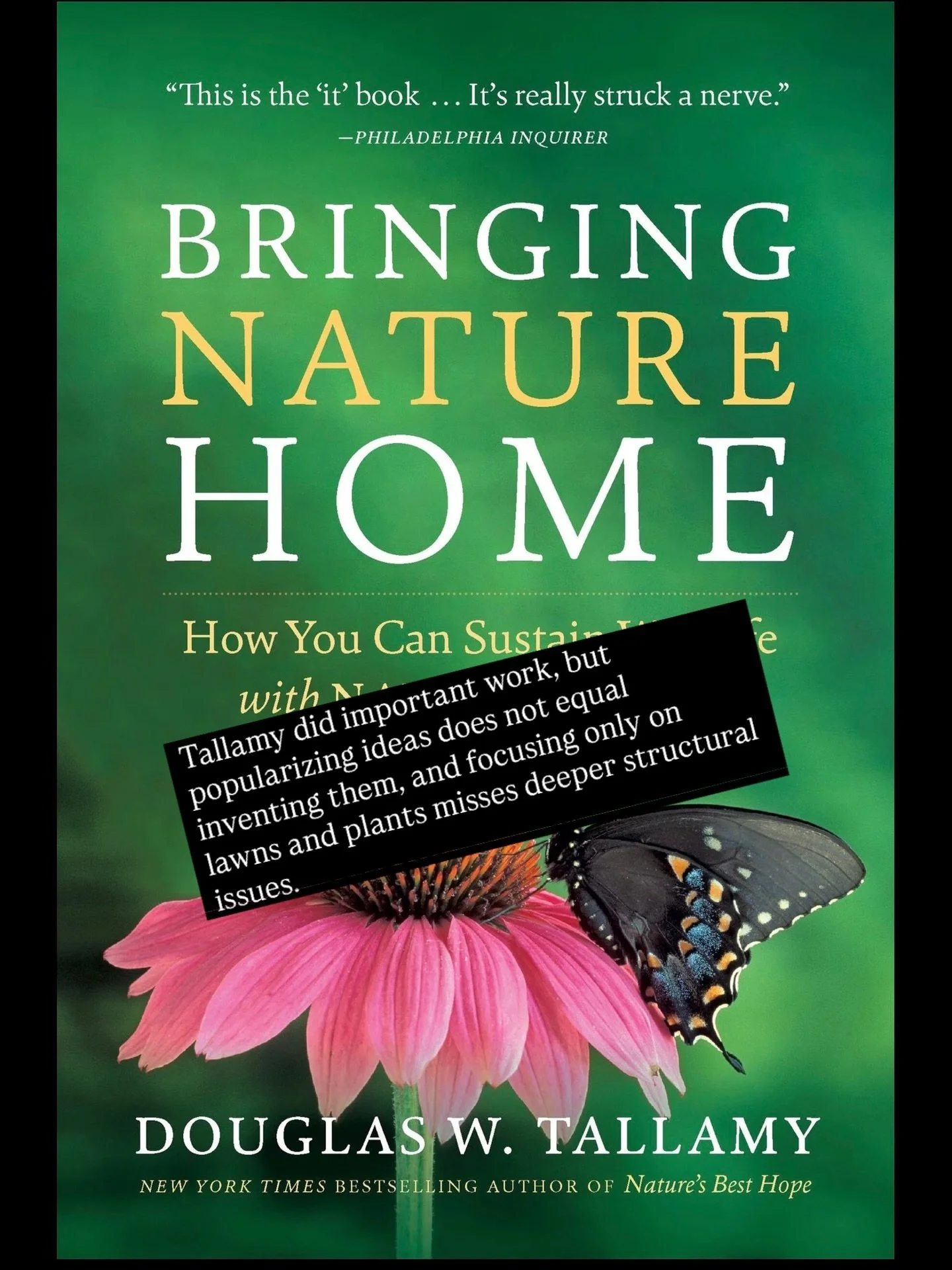 New article on our website, link in bio.

Doug Tallamy&rsquo;s Bringing Nature Home has emerged as one of the most influential environmental books of the past two decades. It is cited in major news outlets, adopted by garden clubs, referenced in muni