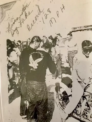 Capistrano Eagles Motorcycle Club at Lancaster Dry Lake 1940-1950 Originals Record 128 miles per hour