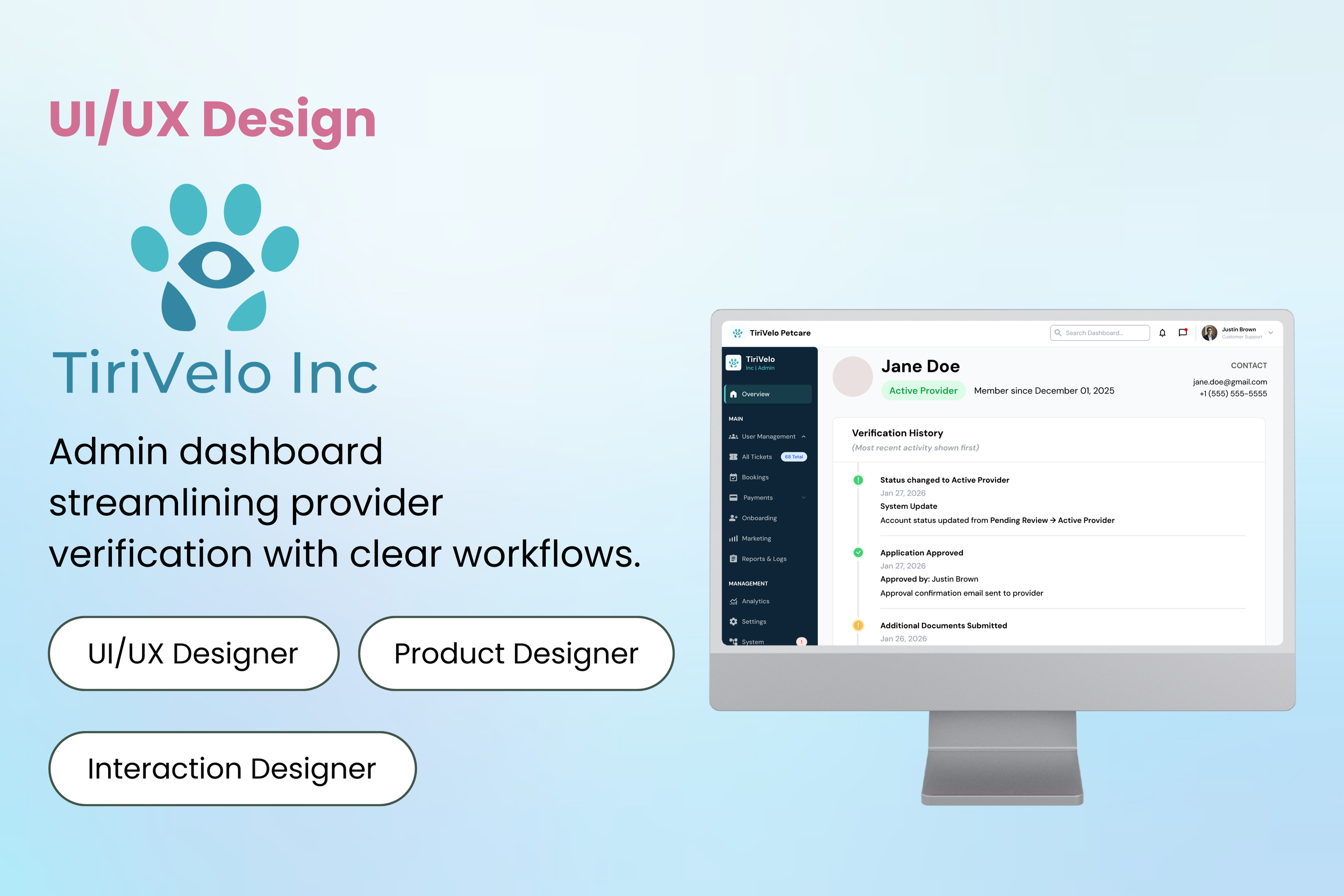 Tirivelo: Enhancing Admin Dashboard Workflows