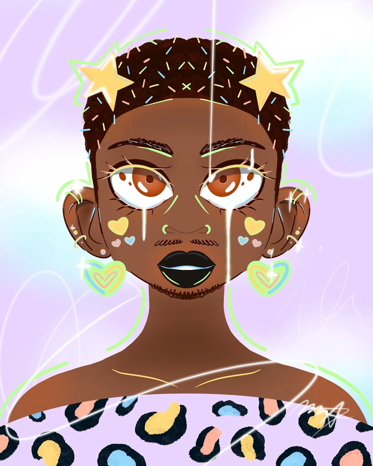 New selfie #art #drawing #procreate #selfportrait
