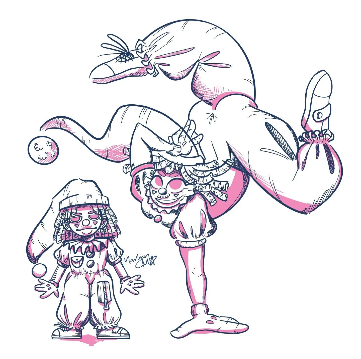 archived post, commissions open! #oc #clownsona