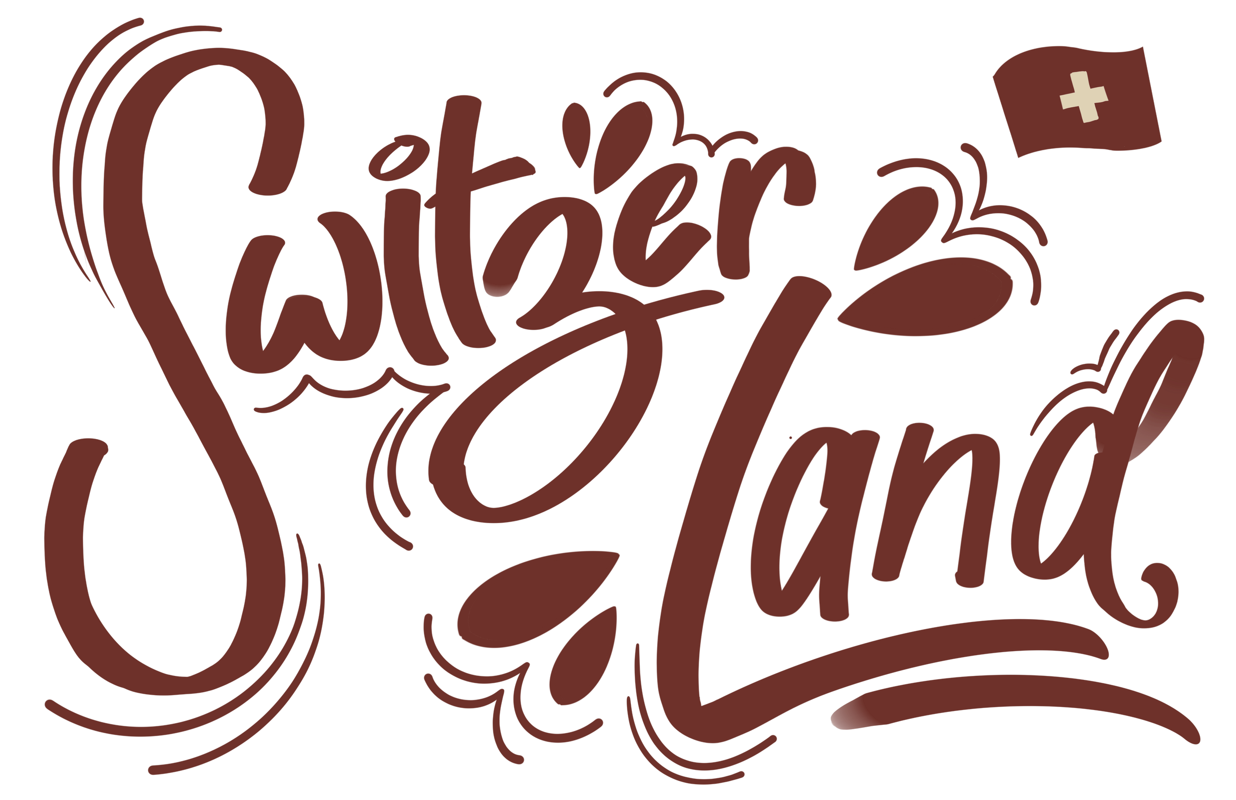 Stylized text that reads 'Oktoberfest' with a small Swiss flag in the top right corner.