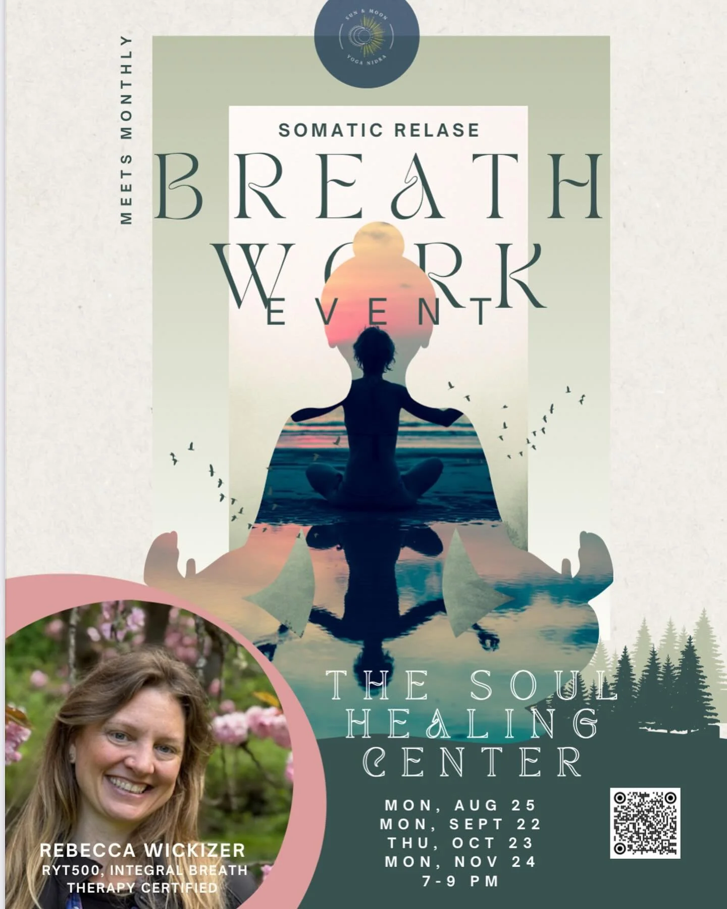 So excited to host monthly breathwork at the @soulhealingcenterofolympia!  This breathwork has the power to create profound release in the body and psyche by removing layers of our unconscious patterns.  It may not be suitable for everyone and contra