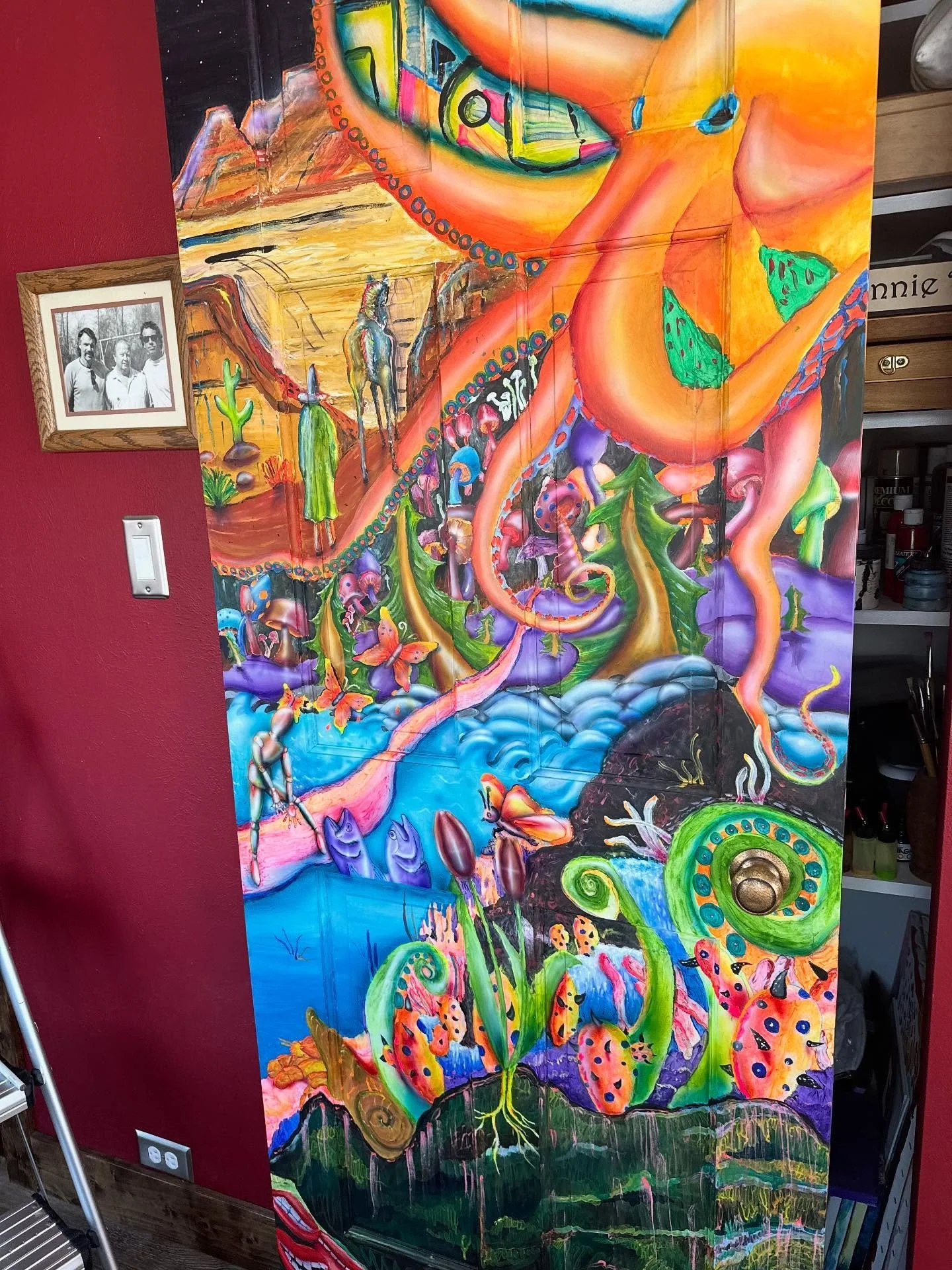An amazing friend painted this fabulous portal to the water world!  Come join me as we journey through the mind, through all the layers and into stillness.  Yoga nidra this Wednesday night at 7PST on Google meets.  We will be laying down for a 40 min
