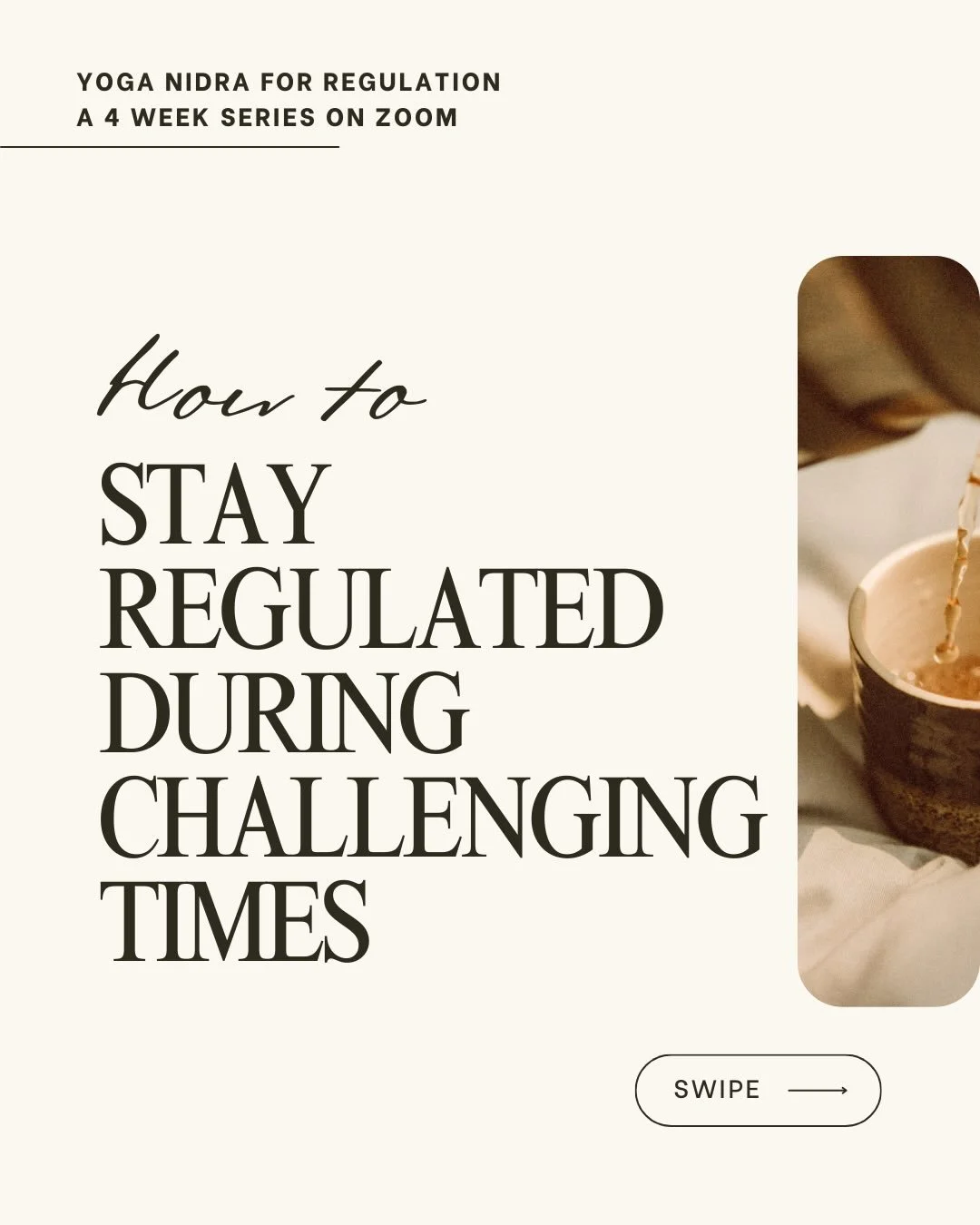 Hey everyone, are you looking for some tools to stay regulated and grounded?  Check out my 4 class Yoga Nidra series for February!  It starts next Wednesday February 4th at 7PST on Zoom.  Sign up at the link in my bio via Eventbrite or register via V