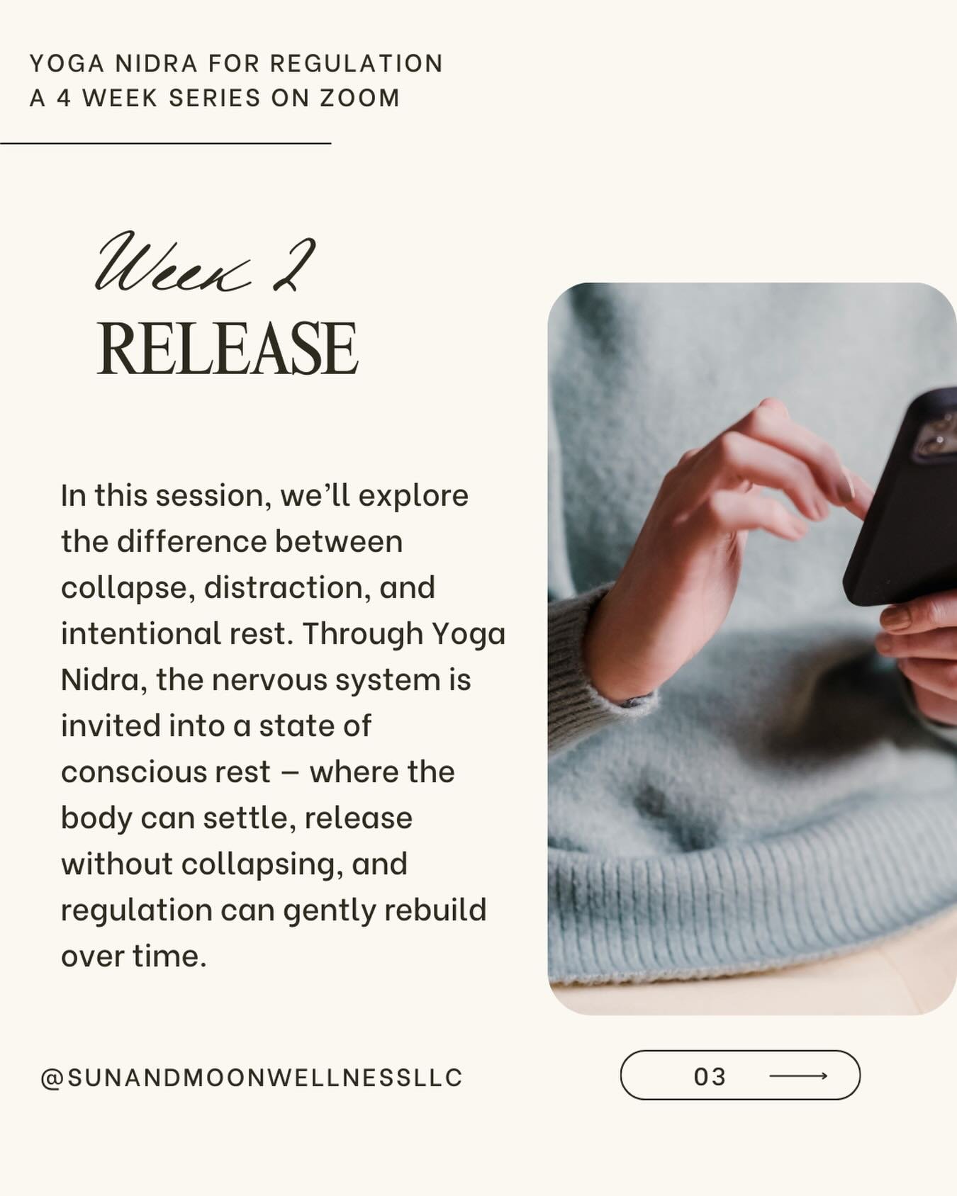 Wednesday night 2/11 come join me for week 2 of resetting your nervous system through Yoga Nidra!  We will be discussing how to allow the nervous system to settle while staying aware.  Venmo to secure your spot or register through my website for the 