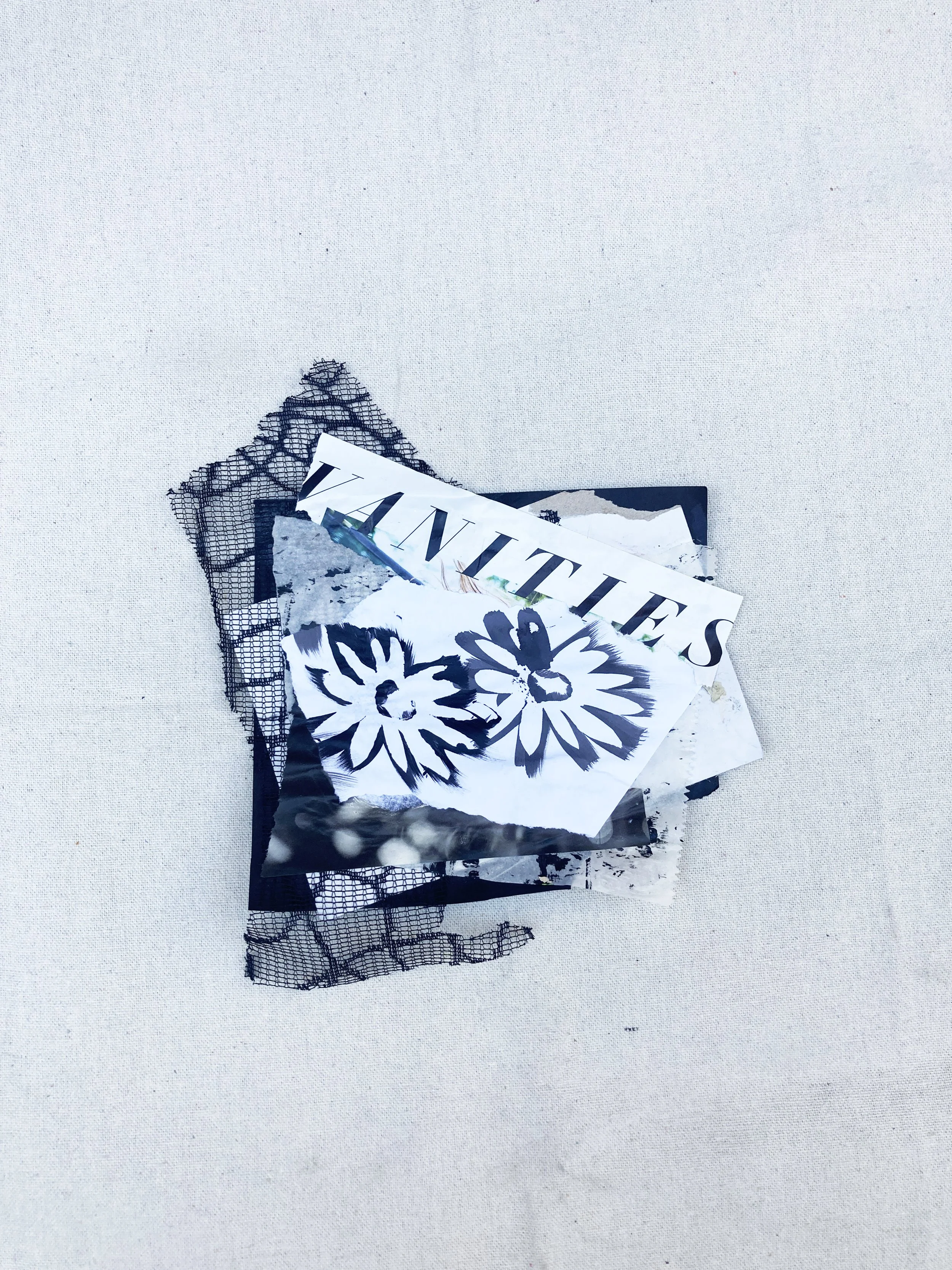 Floral vanity analog collage