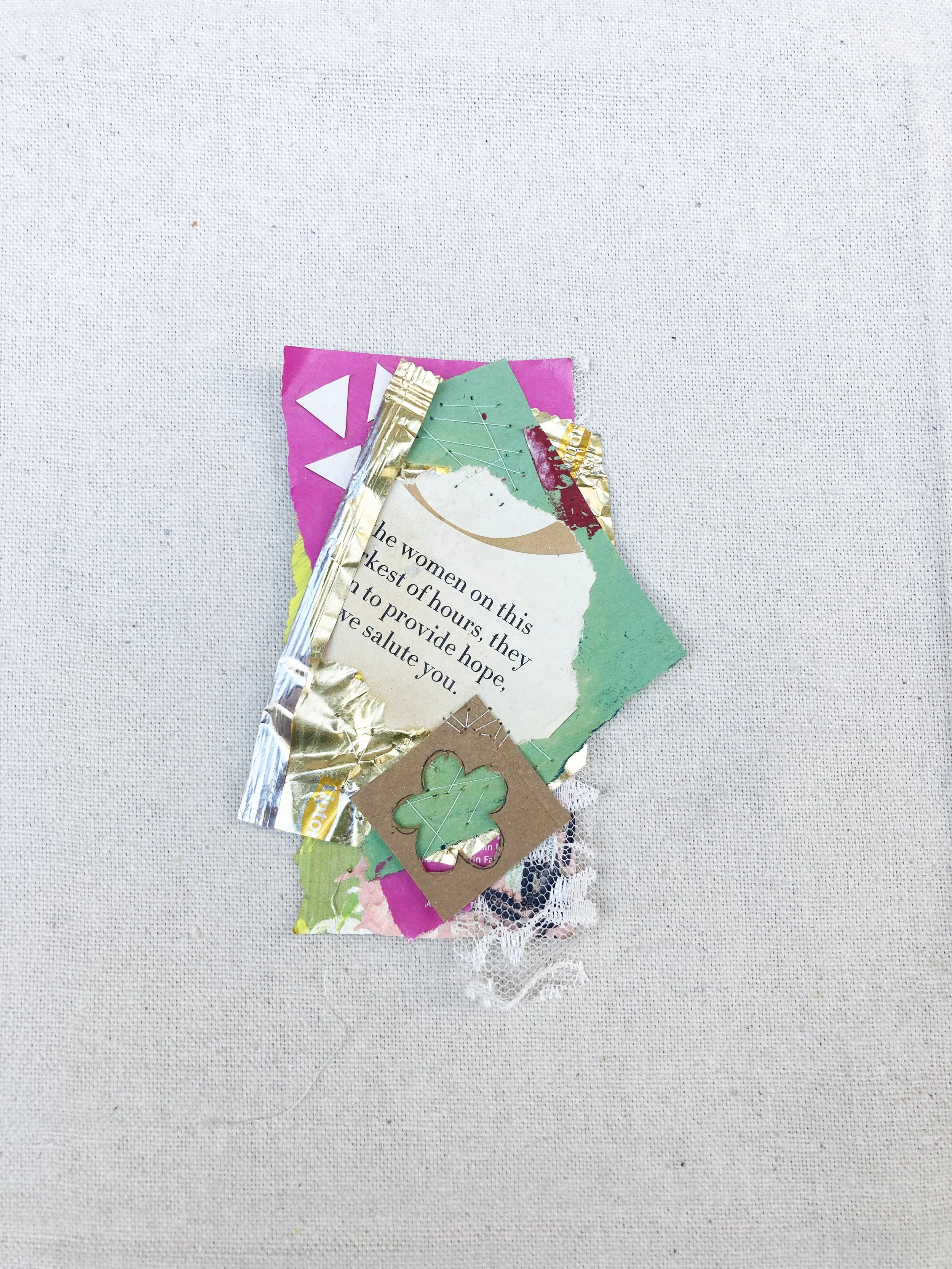 The Journey analog mixed media collage