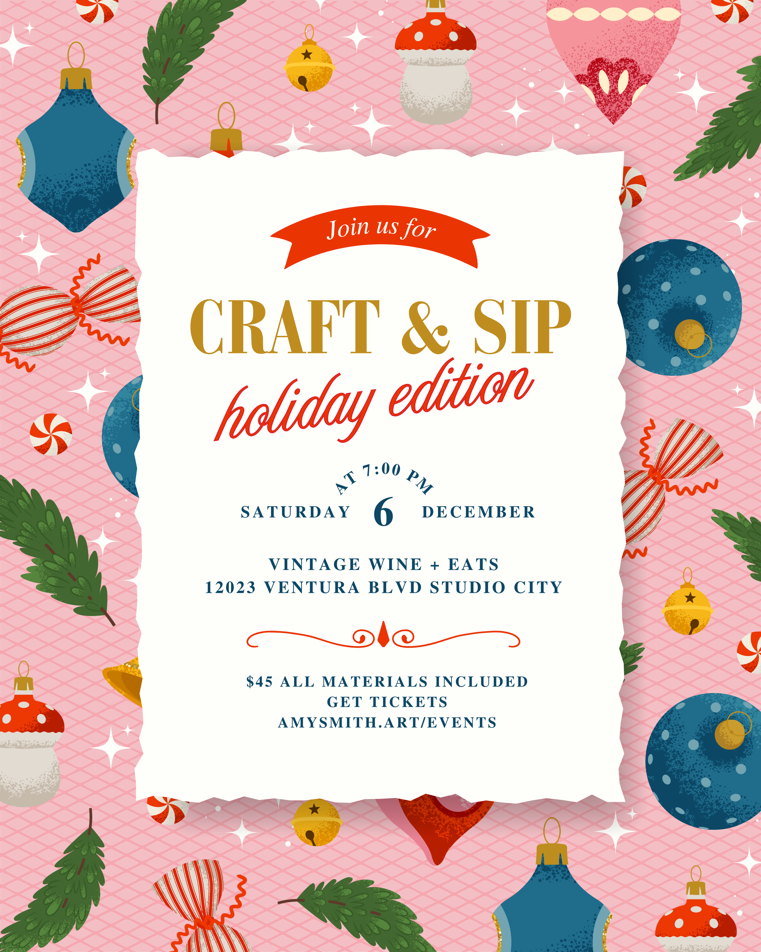 Craft & Sip DIY Holiday Edition