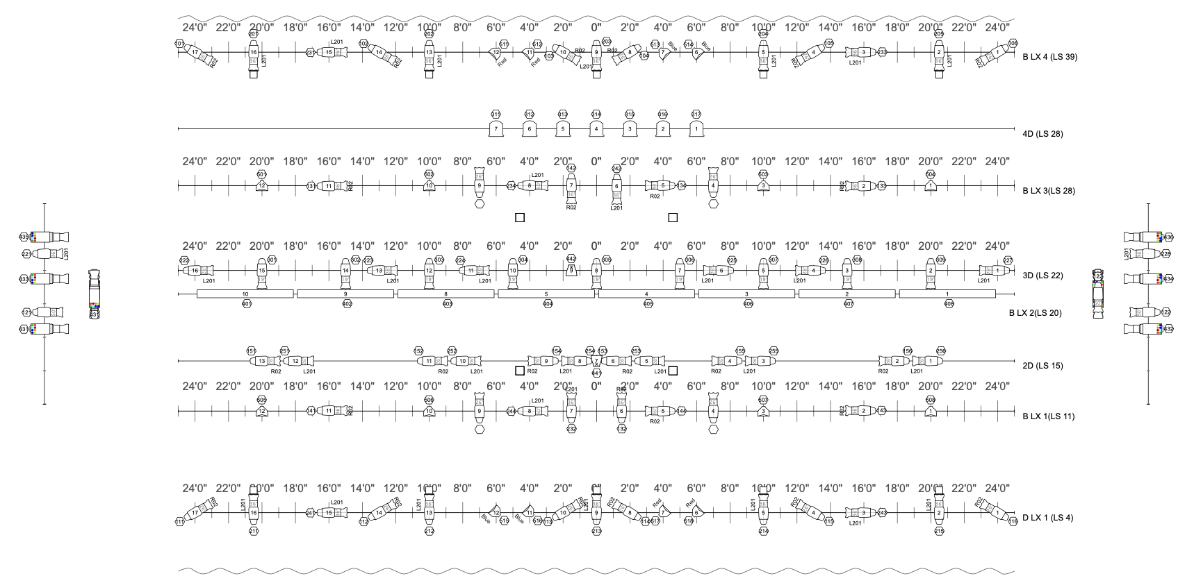 This is my final lighting plot for the show. Click for PDF download of full plot.