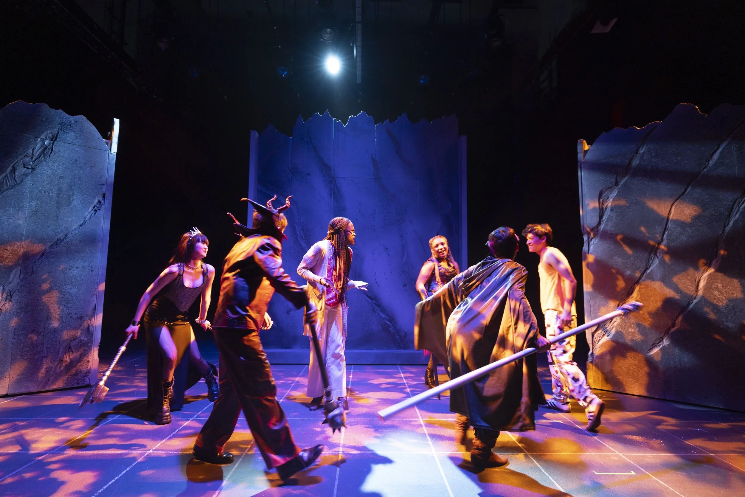 Right before the Tiamat fight: I used bright backlight to silhouette the characters as they circle Agnes. This look took what I have established as D&D and intensified it.