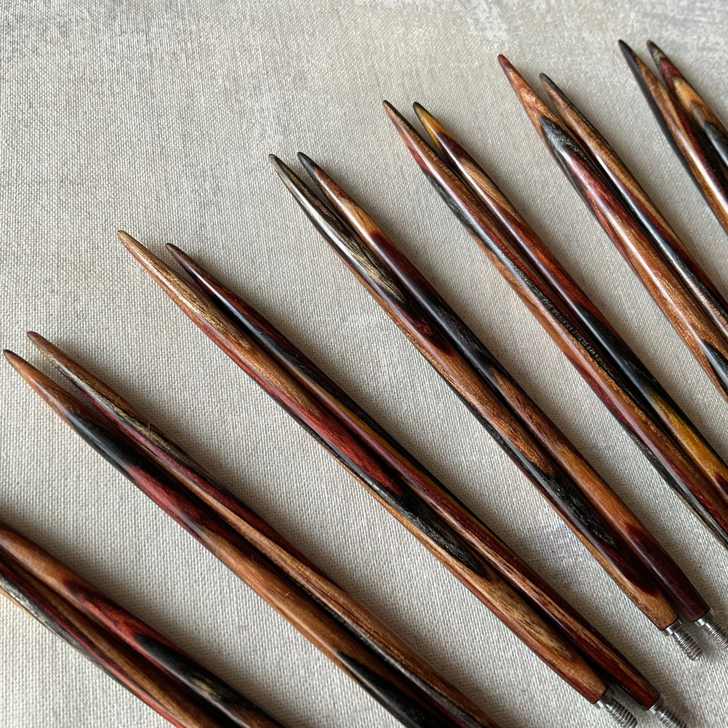 Darn Pretty™ interchangeable knitting needles in Cinnamon