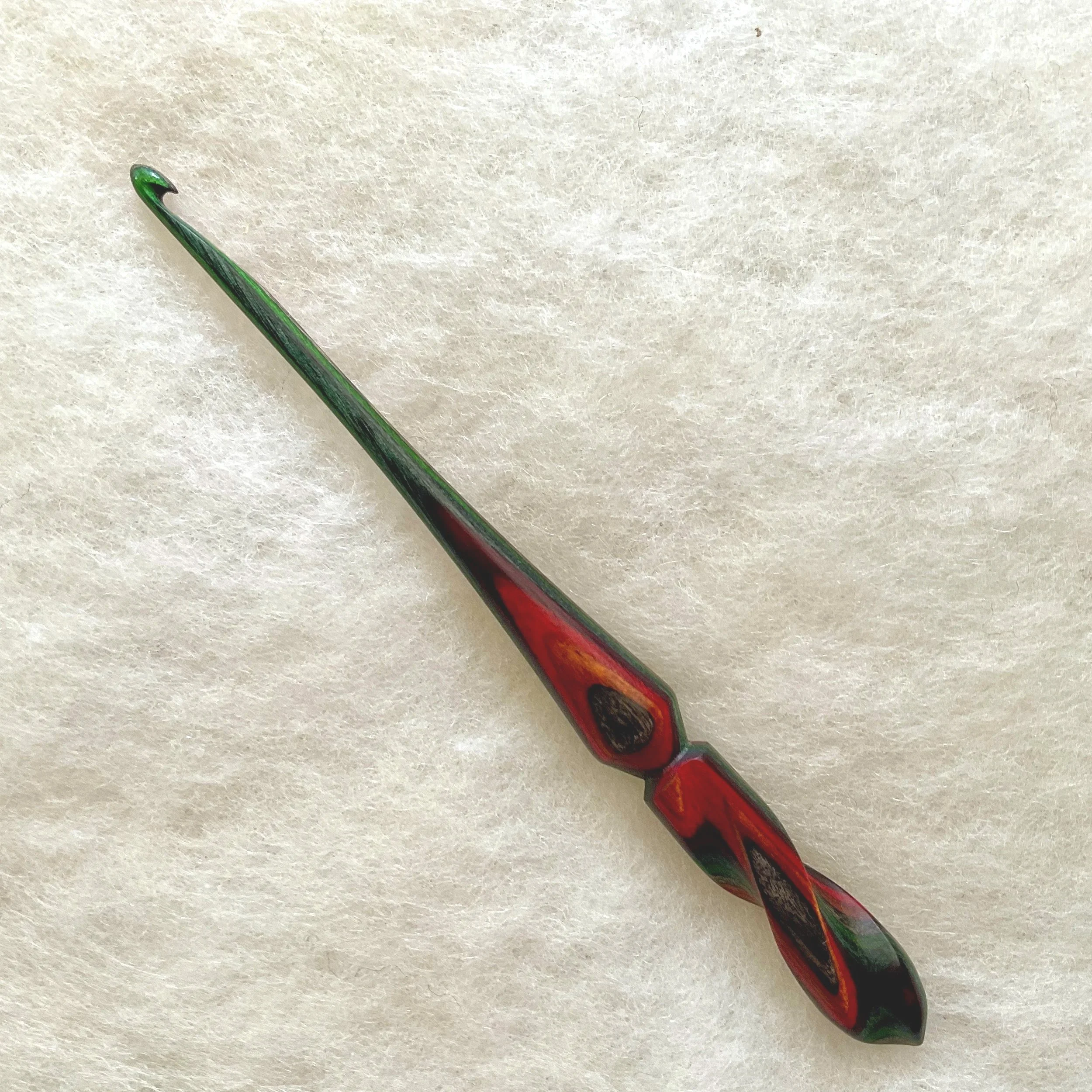 Spiral Flame Crochet Hook, Autumn color, US G7