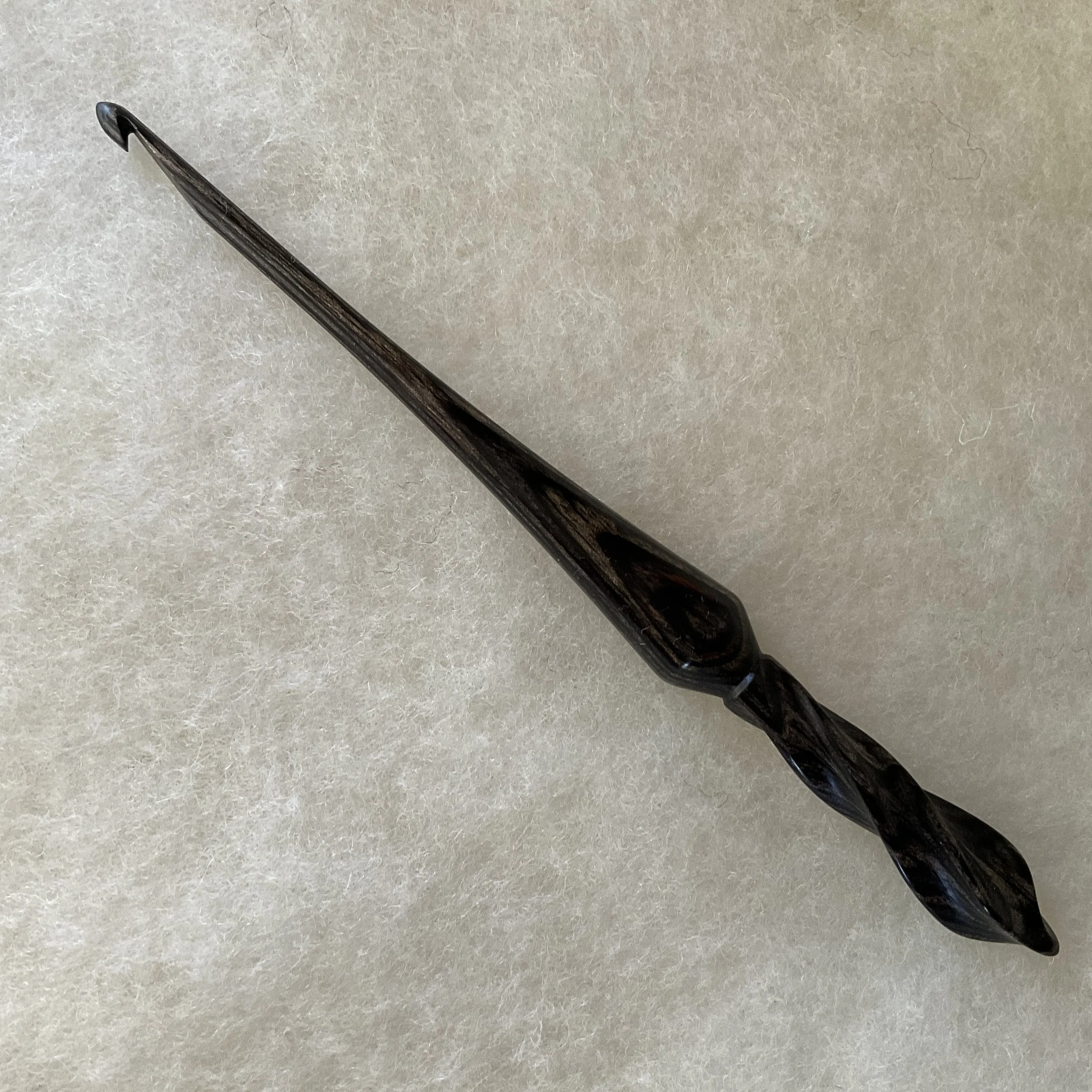 Charcoal Spiral Flame Crochet Hook, US G/4 mm