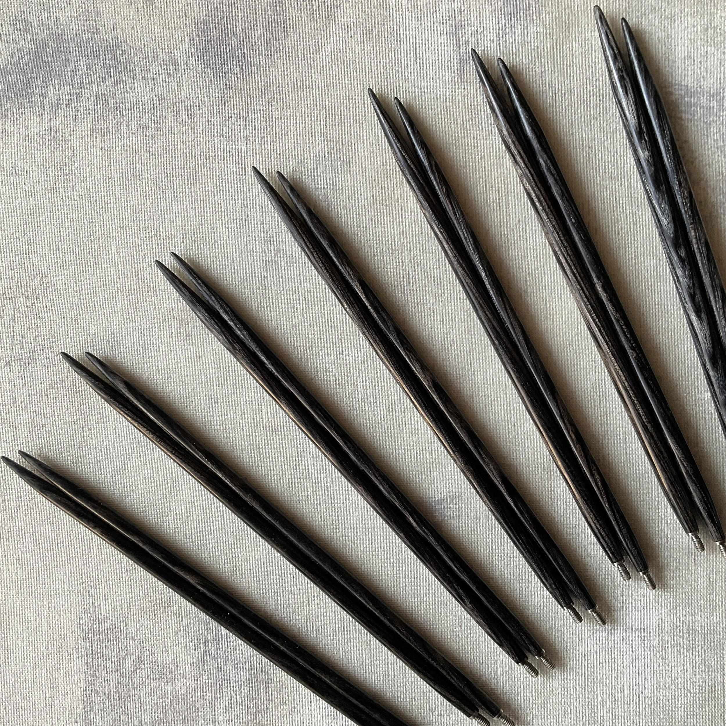 Set of Charcoal Darn Pretty™ Knitting Needles