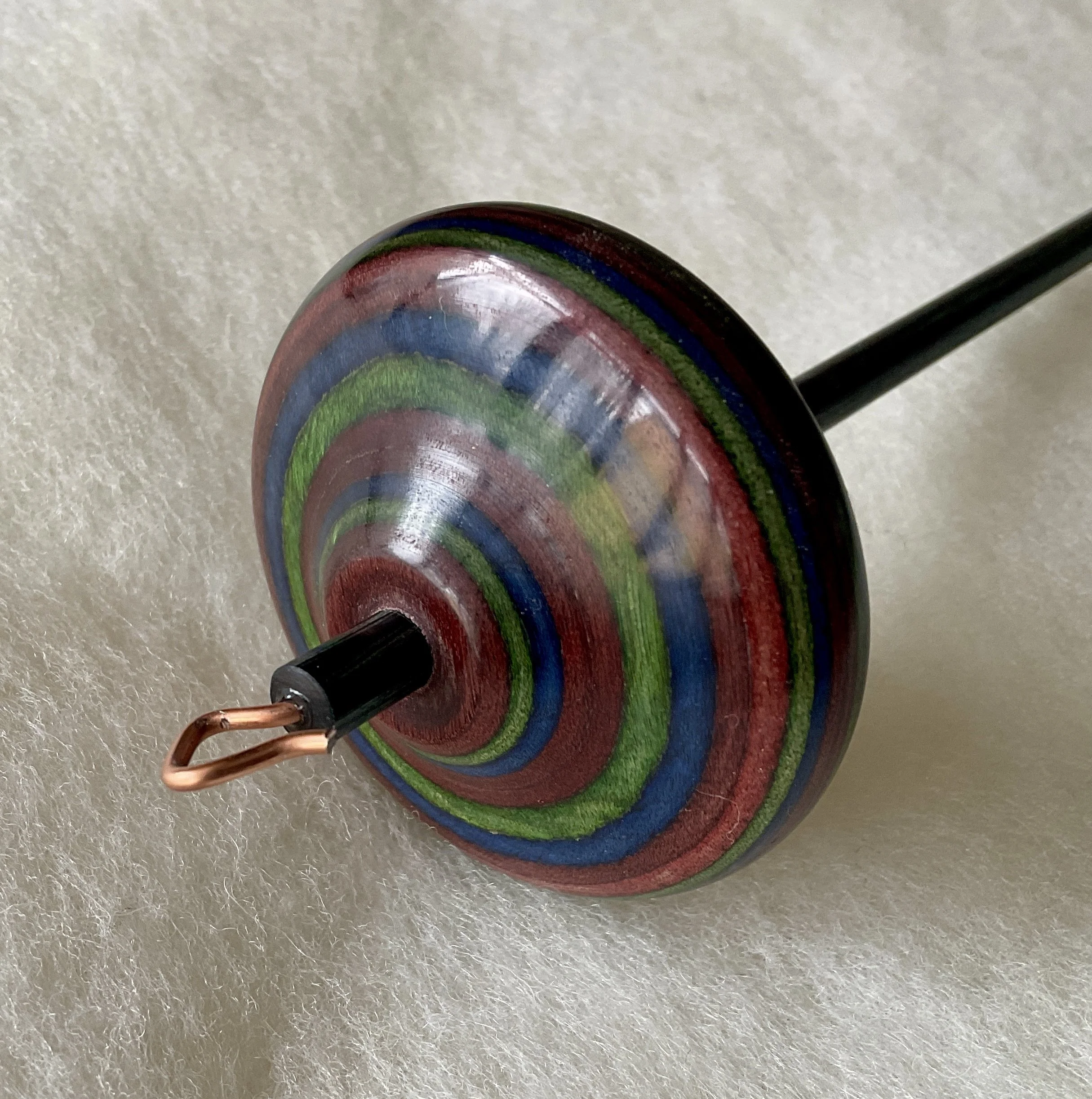 MiniSwan Hand Spindle in Bluebell and Indigo