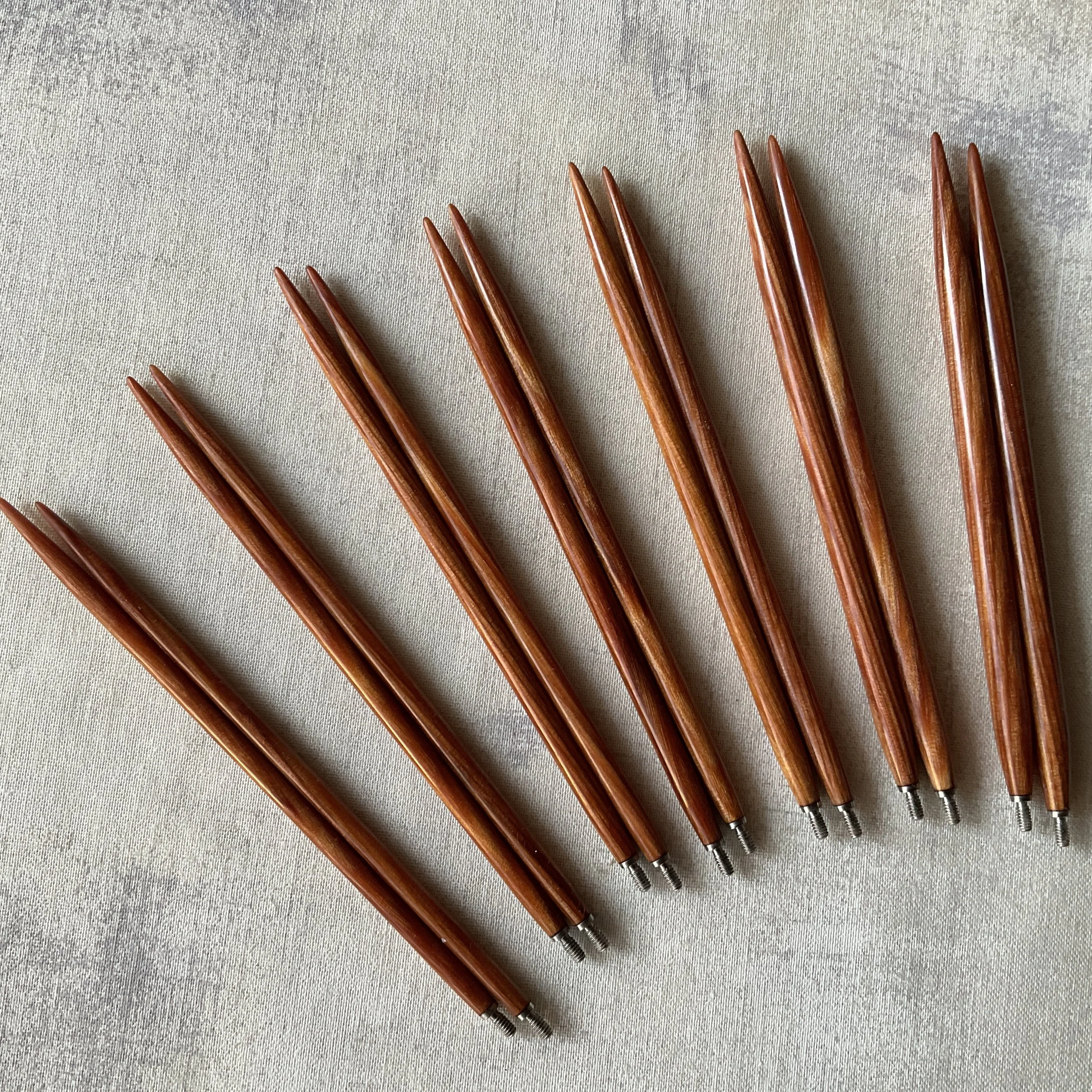 Darn Pretty™ interchangeable knitting needles in Cinnamon