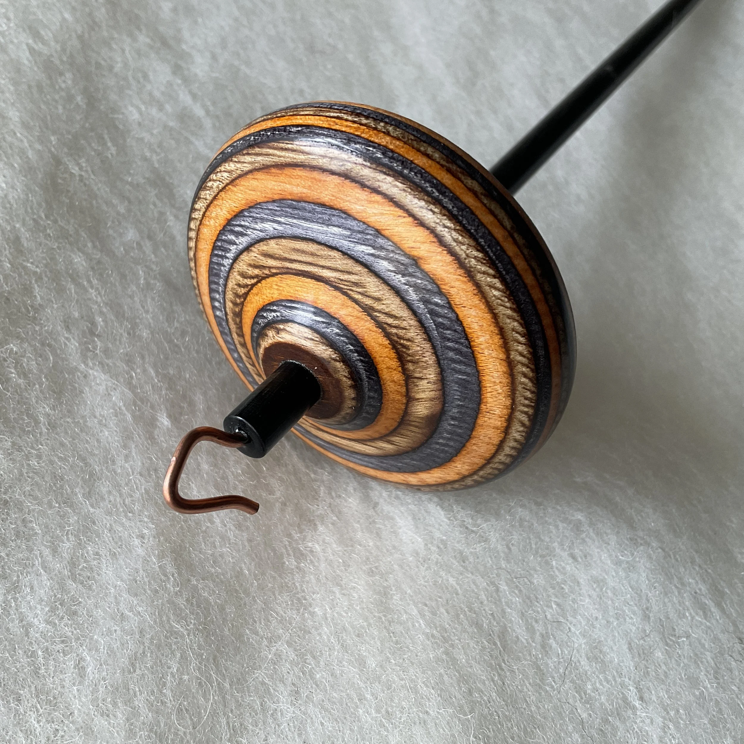 MiniSwan spindle in Sunflower/Indigo