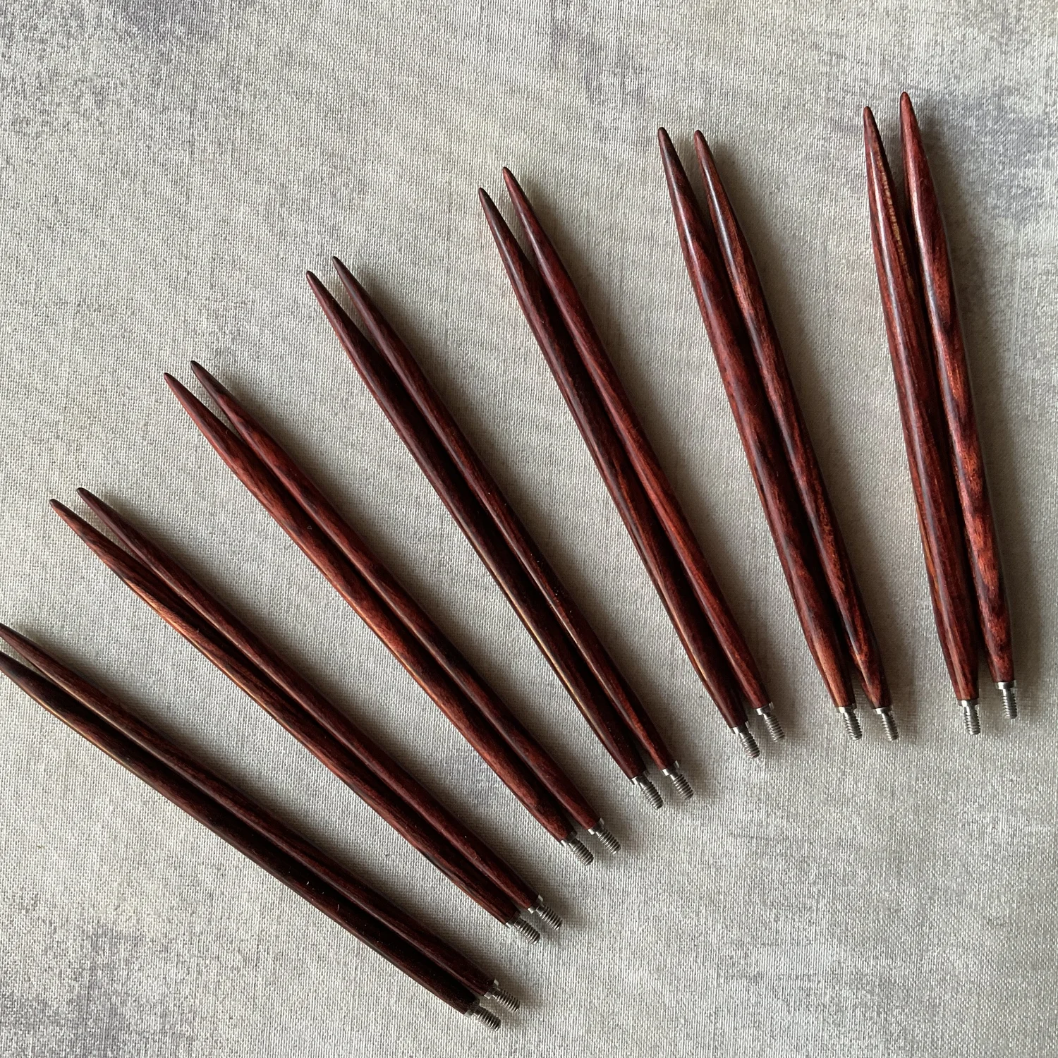 Darn Pretty™ Interchangeable Knitting Needle Set in Rosewood Color
