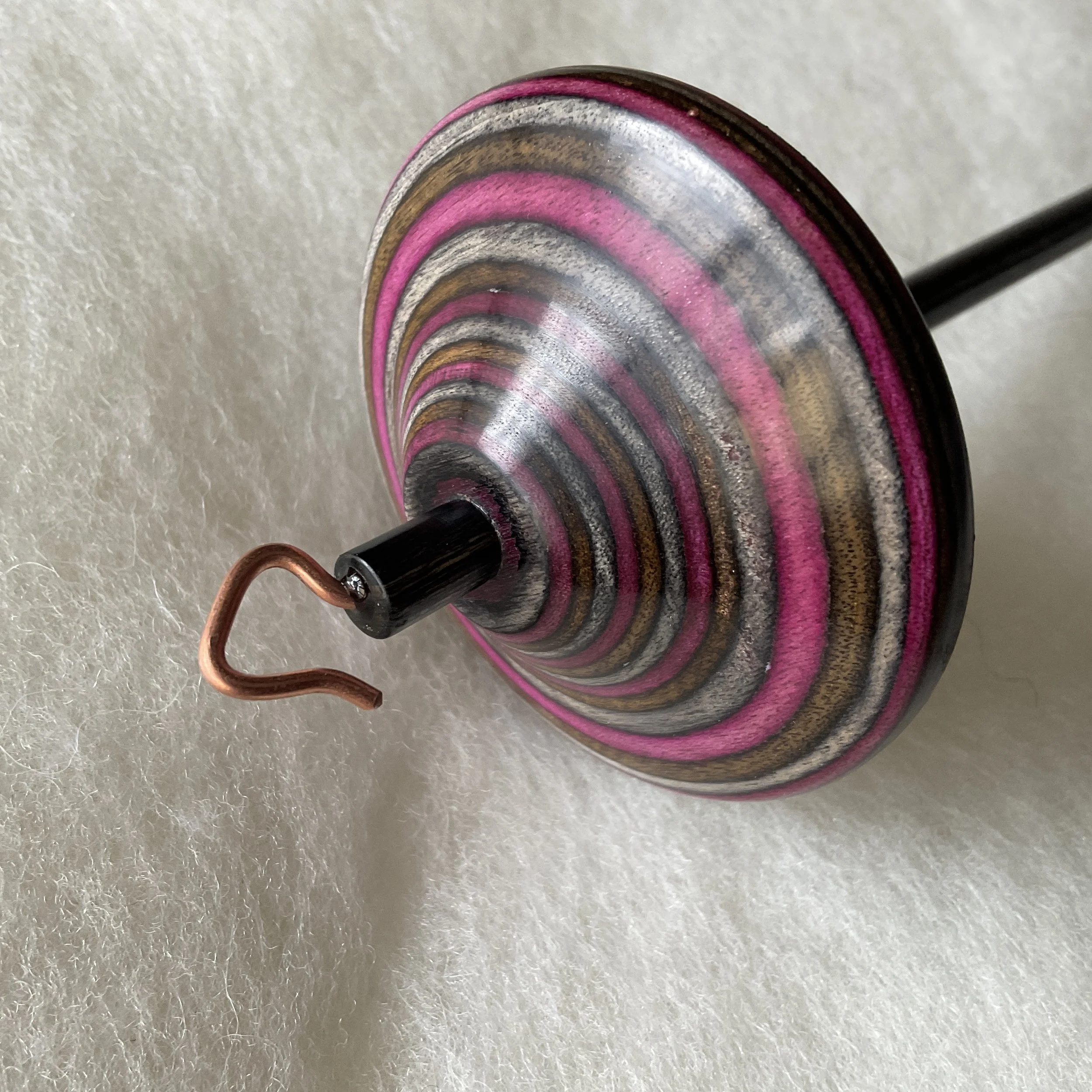 Mini Swan Spindle in Rhododendron with Charcoal Shaft