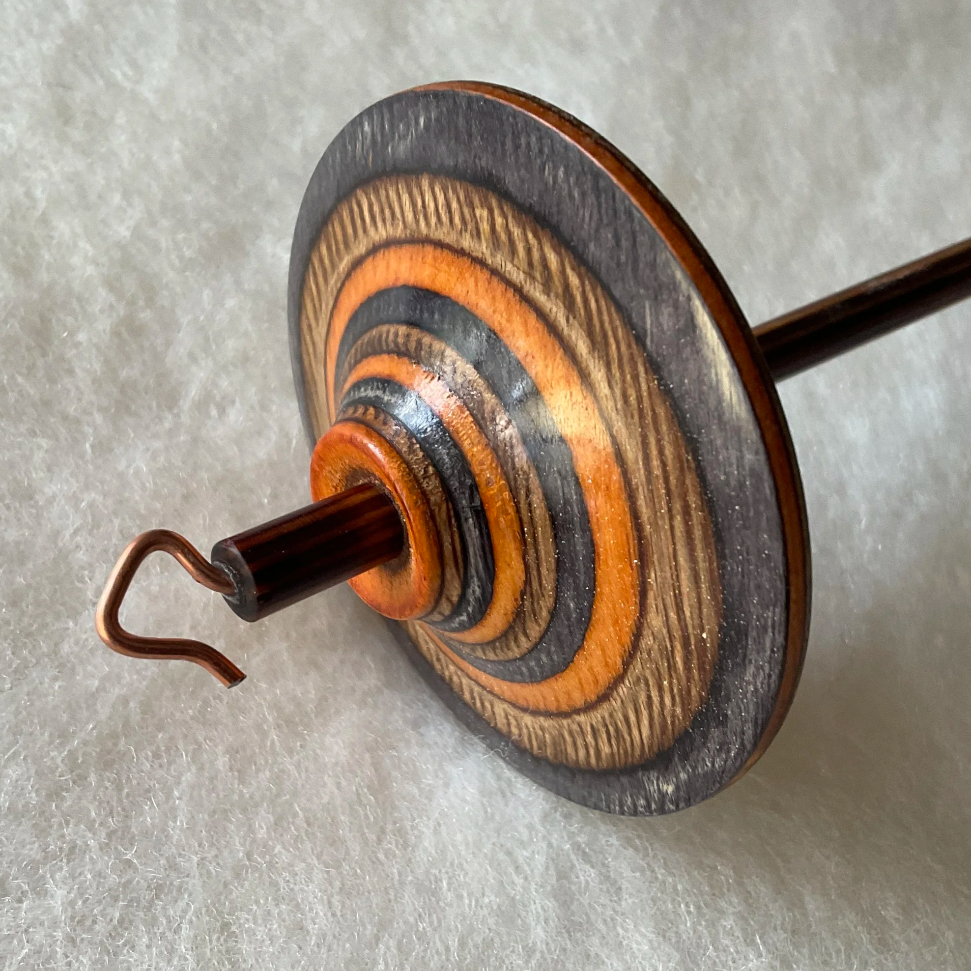 FiberShip Drop Spindle from DyakCraft in Sunflower color