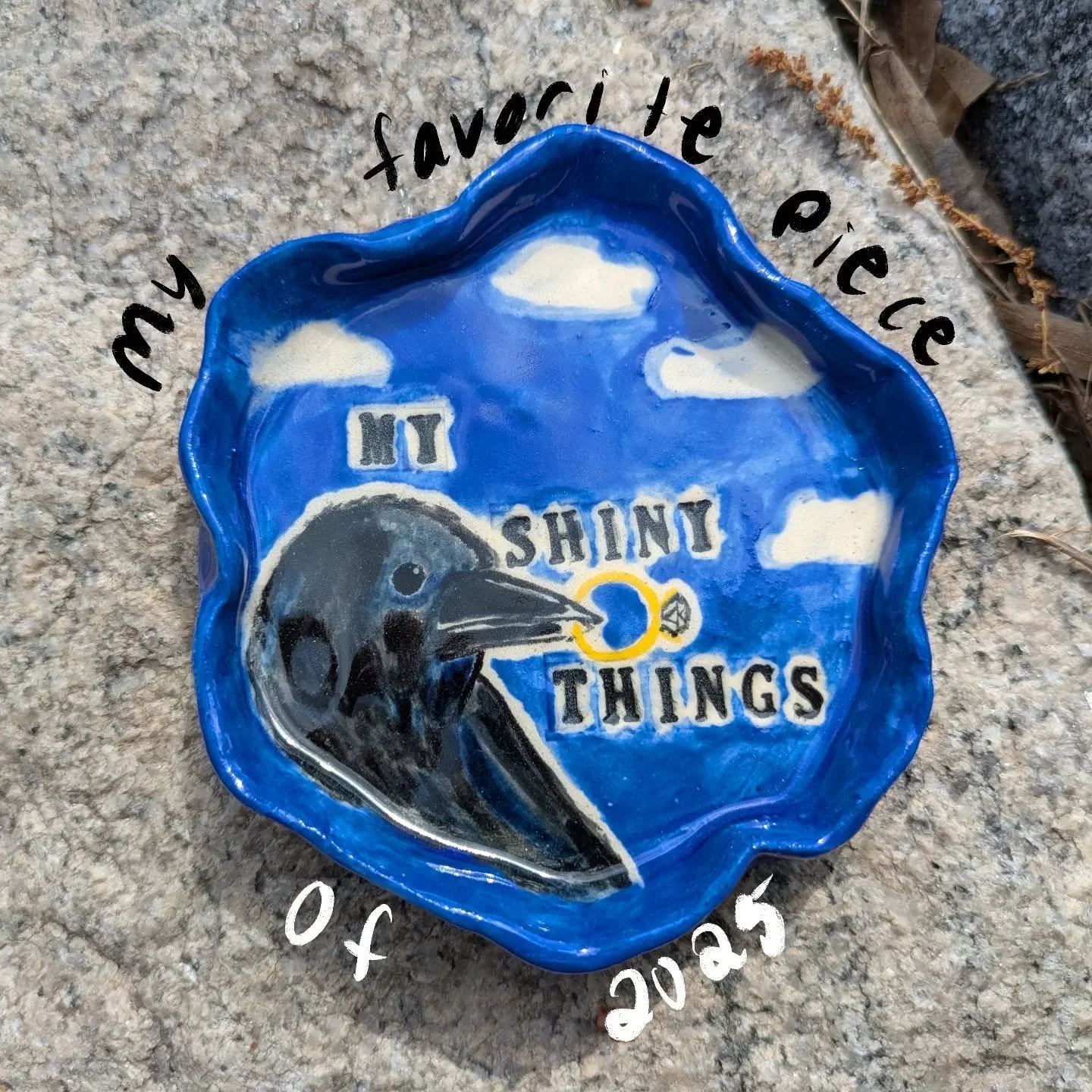 🎉 Celebrating my favorite creation of 2025.🎉
This year was all about stepping out of my comfort zone. My ceramic skills have come such a long way and this piece shows that. 
I tried some new things while making this trinket dish and I was absolutel