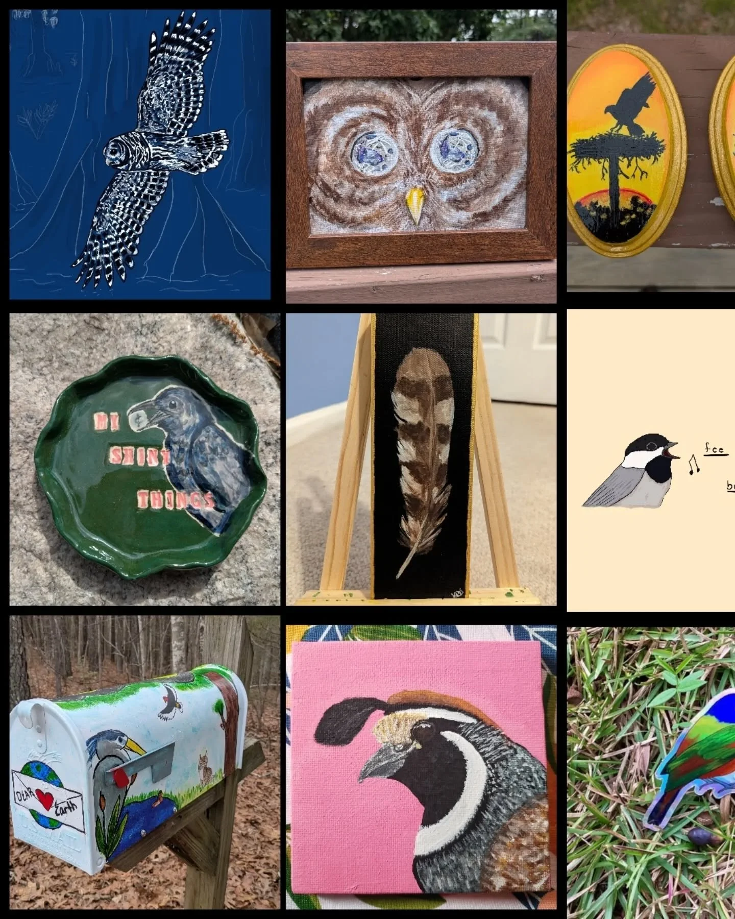 Happy National Bird Day! 
I am constantly inspired by birds; their songs, flight patterns and beauty bring me joy everyday. 
One of my New Year's Resolutions is to go on a birding venture at least once a month. 
I'm so excited to paint and create mor