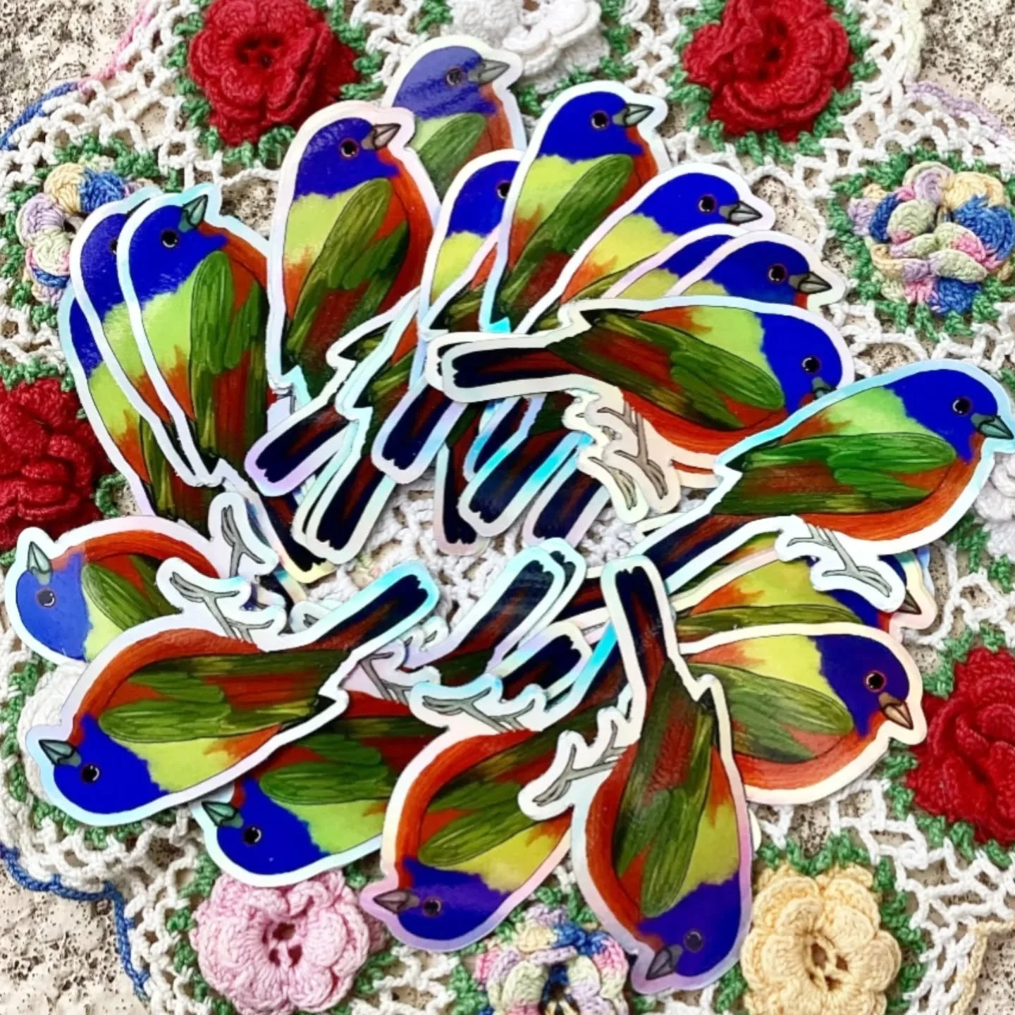 🌈Happy Pride Month! 🏳️&zwj;🌈
For the whole month of June any Painted Bunting sticker purchased from my Etsy store will benefit the Trevor Project. 
Be extra kind this month and support one another. You never know what someone is going through. 
..