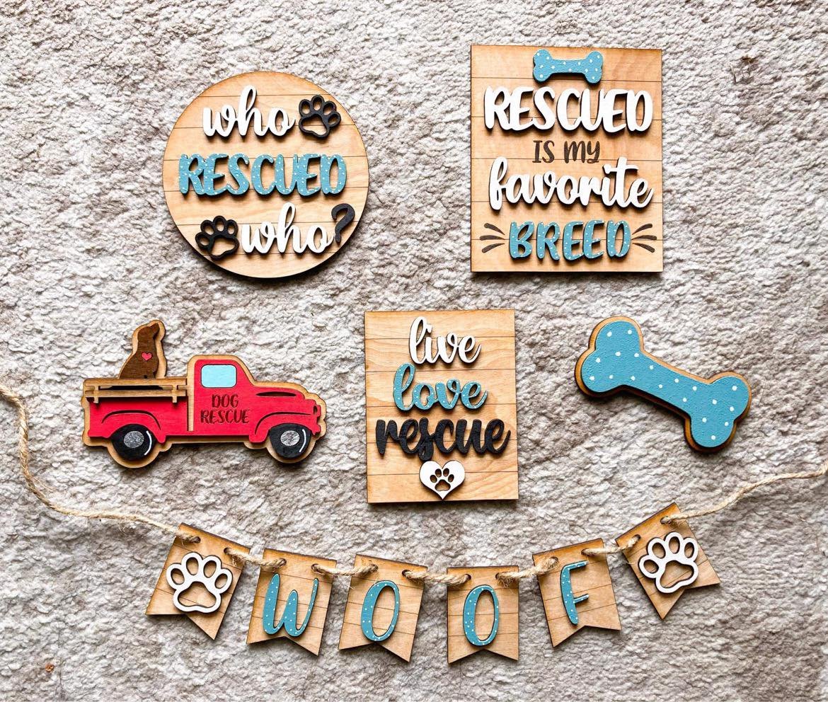 Who Rescued Who Dog DIY Tier Tray