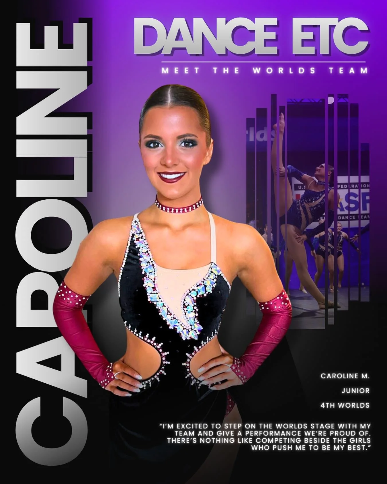 First round of Meet the Team: DE Worlds Edition 💜🌎

#danceetc #deproud #morethanjustdance #thedanceworlds2026 @usasf_dance