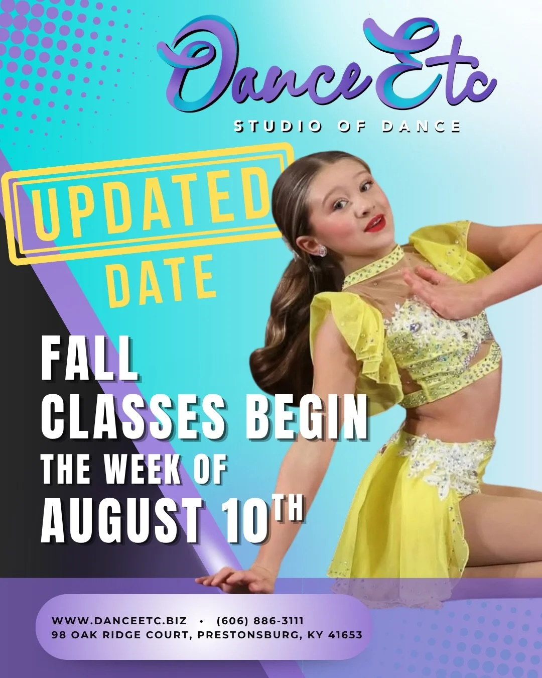 Missed dance class registration? No worries! We will still be accepting student registrations the first 2 weeks of classes (Aug. 10th-20th). The last day to sign-up will be August 20th.

Classes and regular office hours will resume Monday, August 10t