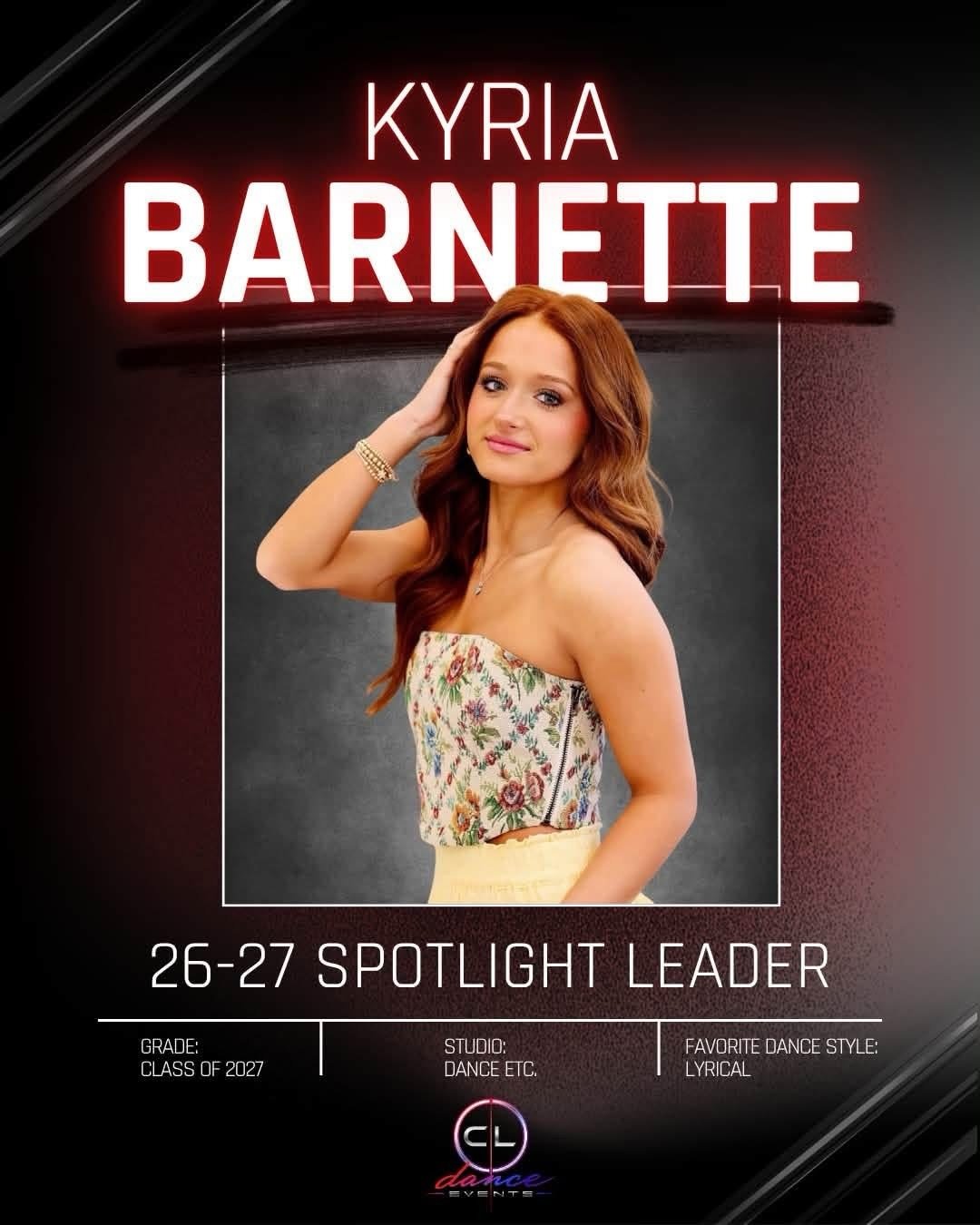 Excited to watch this girl shine as a Center Line Spotlight Leader! @kyriab123 @centerline_dance