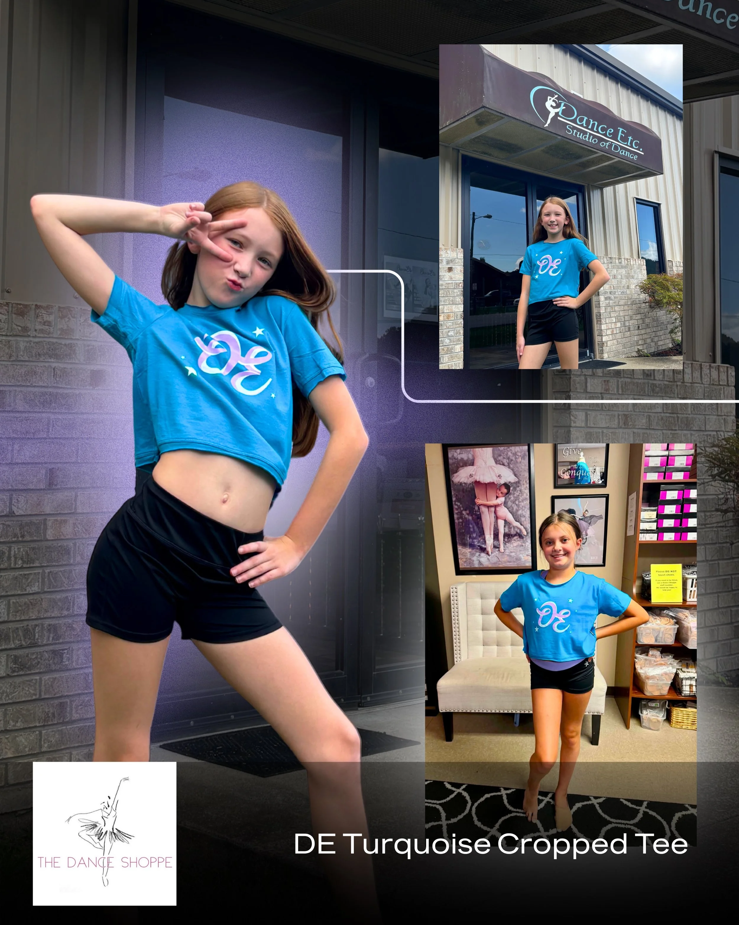 New Season. New Merch! 💖
&bull; Show your DE pride in our new studio attire, available at The Dance Shoppe 
&bull; You asked for it, we got it! Body adhesive for your costume needs 
&bull; New &amp; improved nude knee pads (now available in S/M &amp