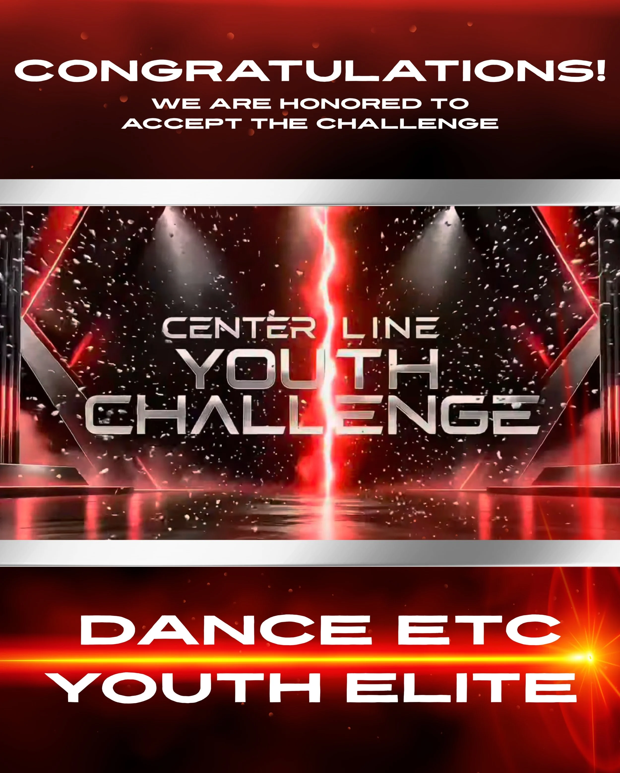Congratulations Dance Etc Youth Elite on being selected to compete in the first ever Centerline Youth Challenge! We are honored and cannot wait to take the stage in Ft. Lauderdale. Thank you @centerline_dance for this opportunity 

#danceetc #deproud
