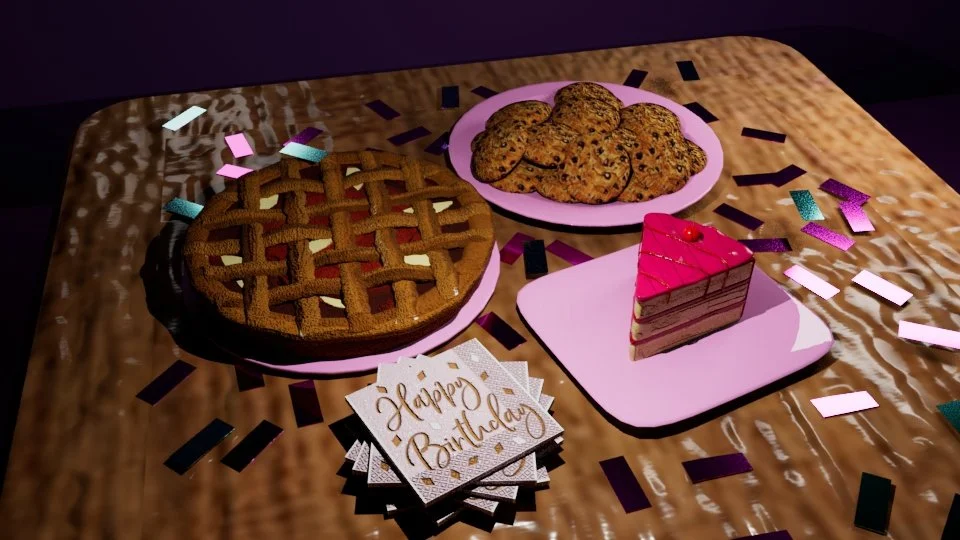 Rendered Foods, 2025, AutoDesk Maya