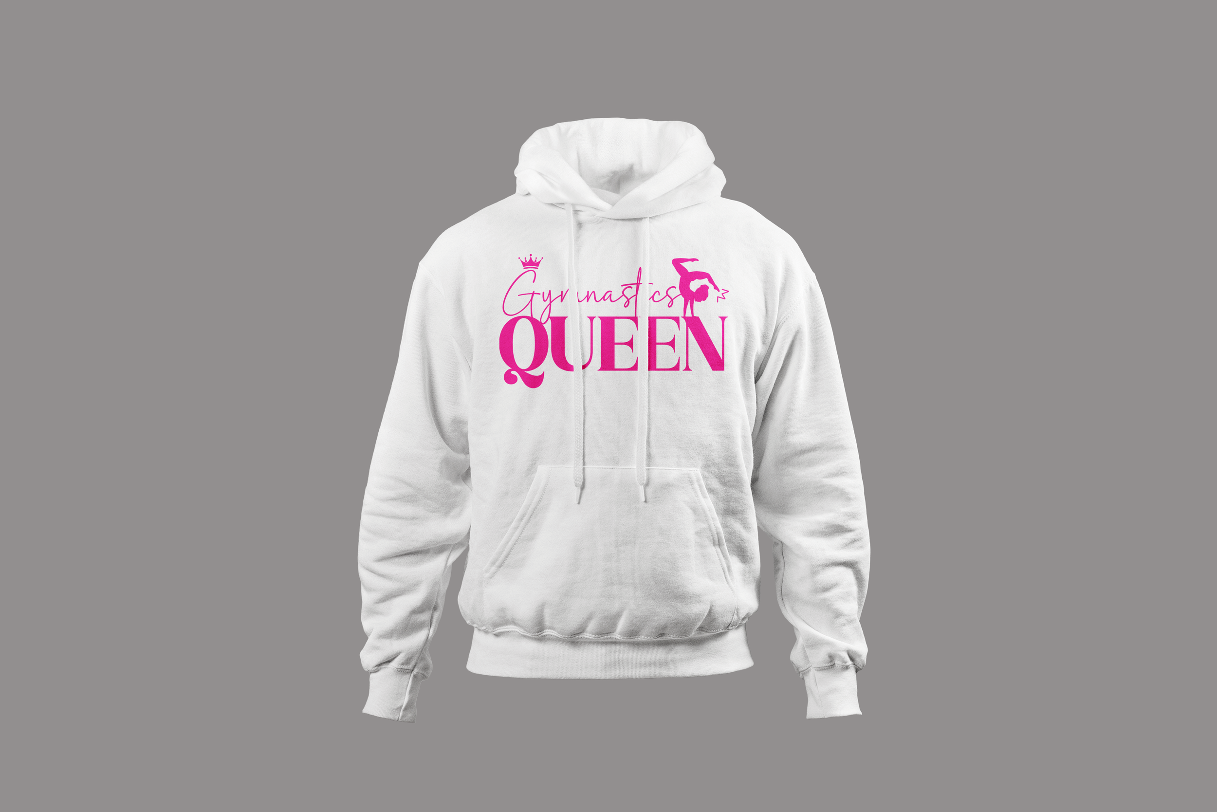 Gymnastics Queen - White Hoodie.png