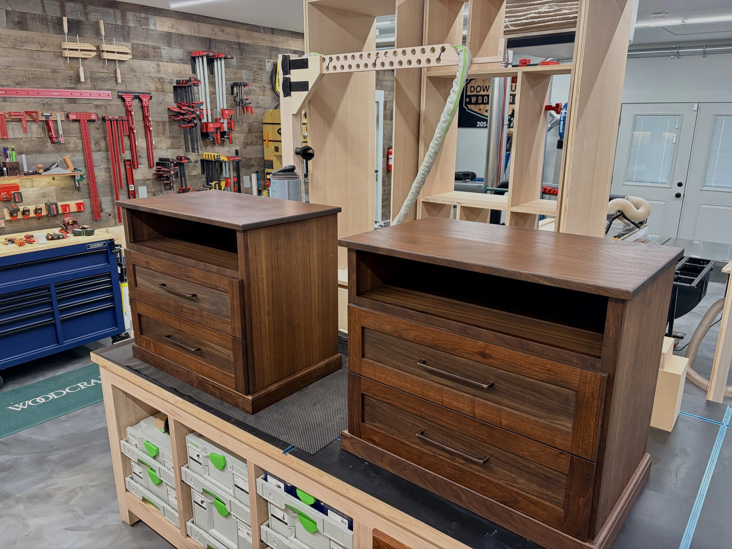 Twin Walnut Bedside Tables