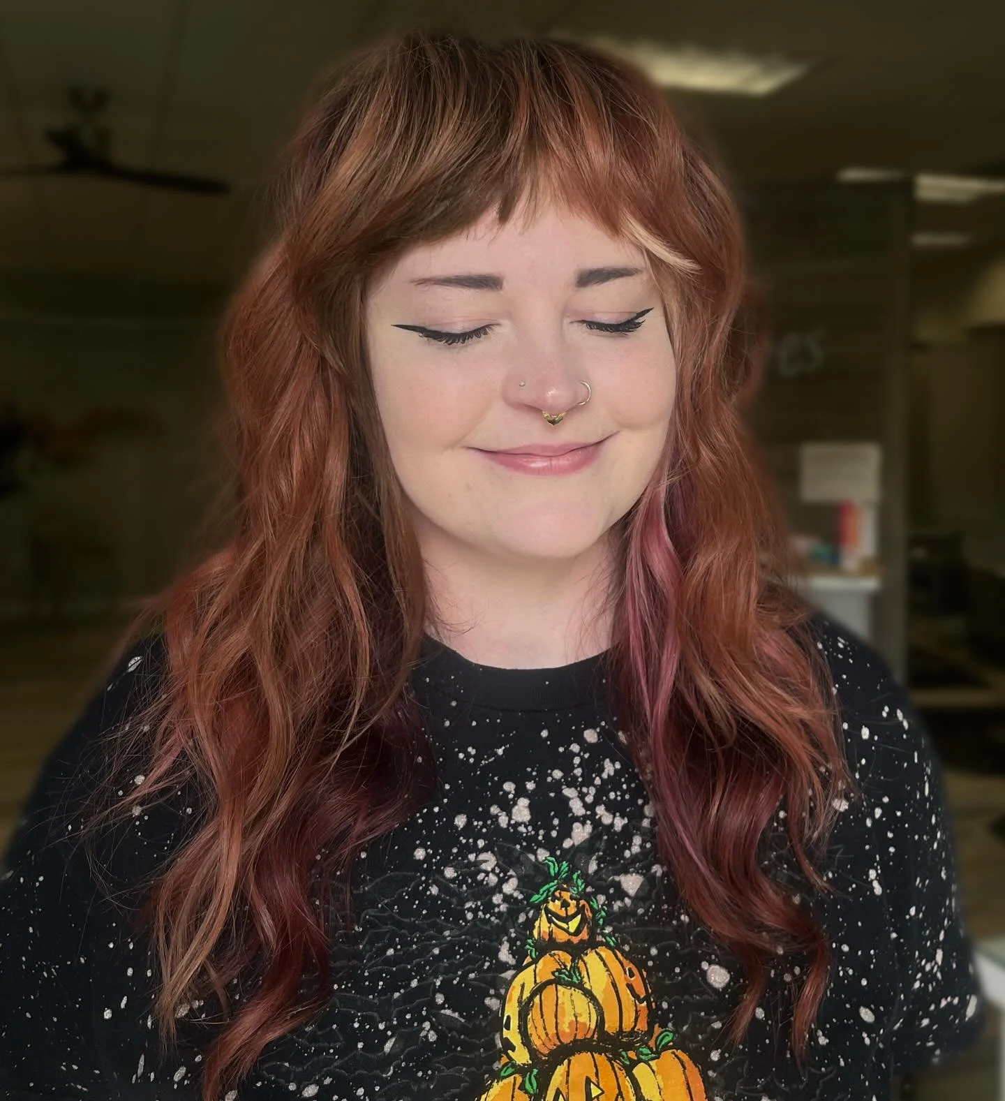 Wolfy shag for my Starbucks barista girl ! 
.
#hanzokamikaze #blairsvillehairstylist #spookycuts