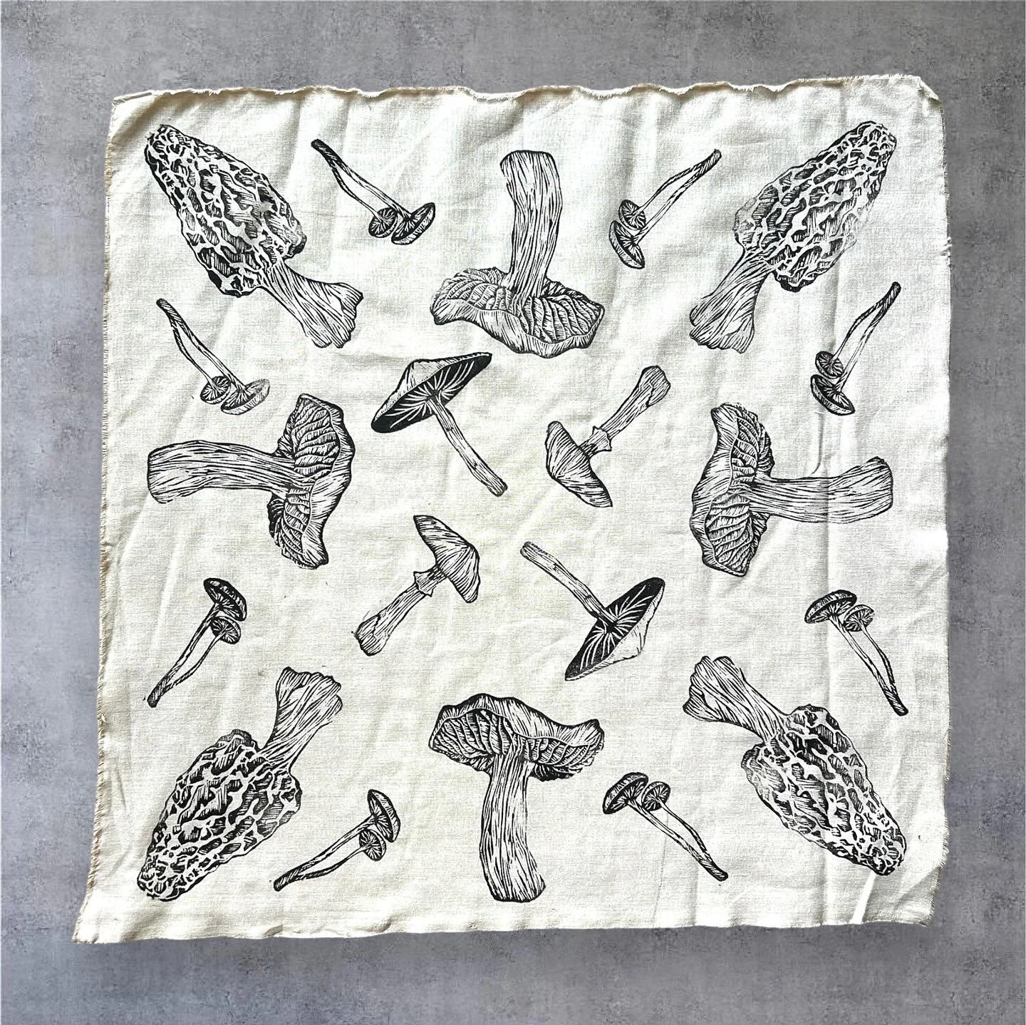 Mushrooms!!! 
We&rsquo;re getting close to @handmademt now!!! #mushrooms #linocut #printmaker #morel #natureinspired