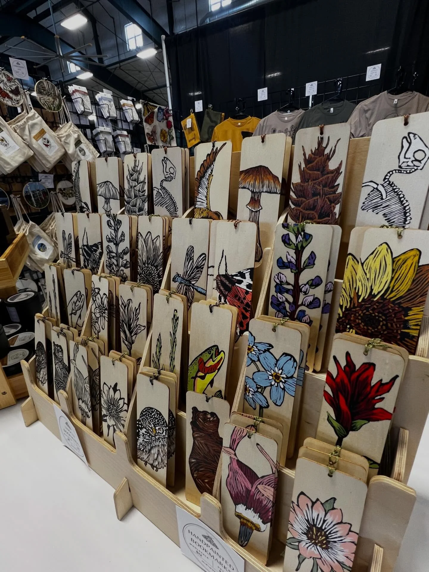 The Made in Montana Trade show is here!!! 
Friday Wholesale buyers 
Saturday 9-4 open to the public
At the Lewis and Clark Fairgrounds, Helena
Come say hi! I have soooo many new things! 
#montanaartist #natureinspired #linocut #embroidery #handmade