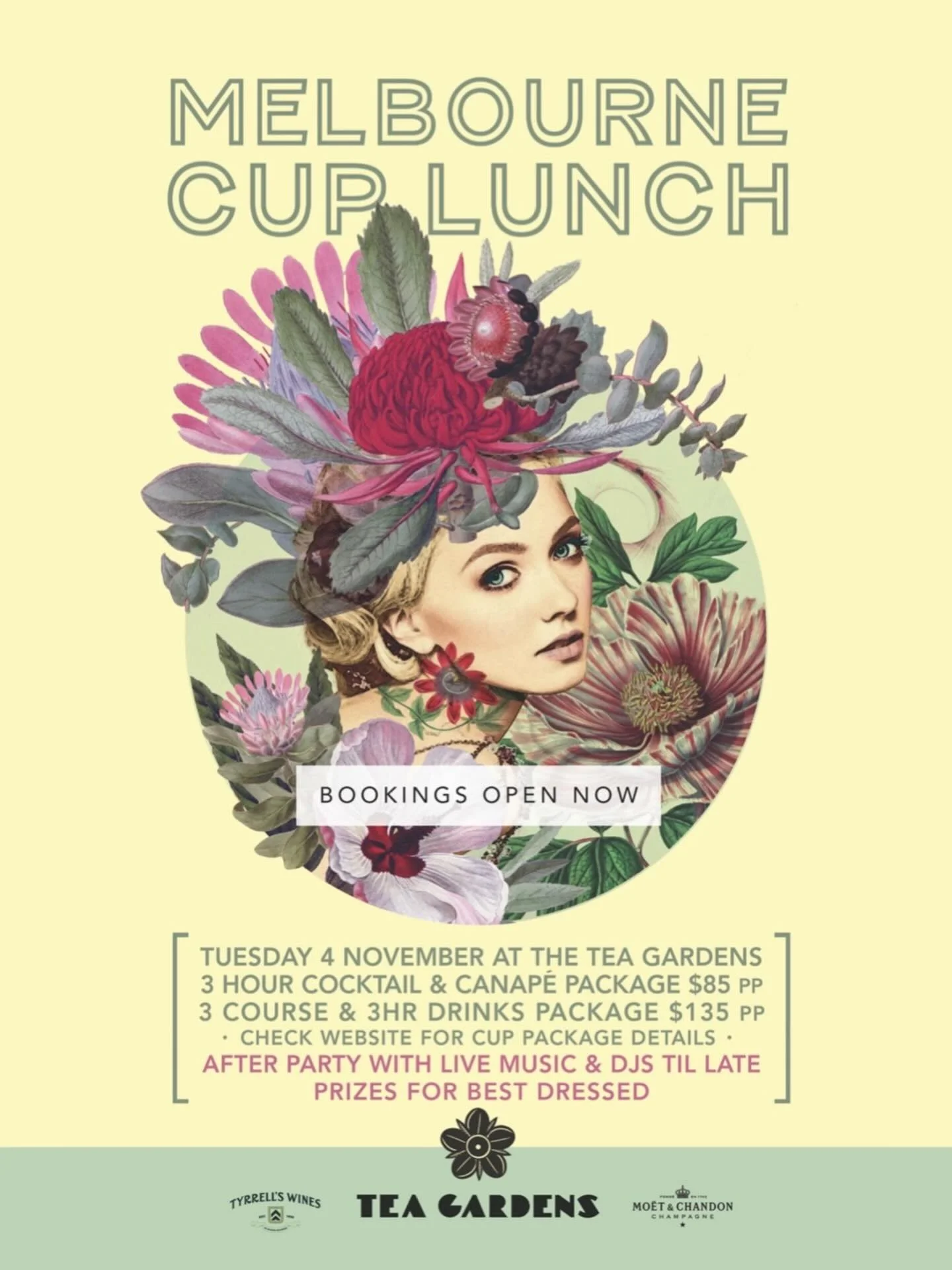 Saddle up for the race that stops the nation! 🏇💐
Join us for Melbourne Cup Lunch at The Tea Gardens &mdash; amazing food, drinks, and an after party that goes &lsquo;til late!

Enjoy a 3-hour cocktail &amp; canap&eacute; package or indulge in our 3
