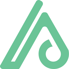 A stylized logo of a paintbrush and a drop of paint.