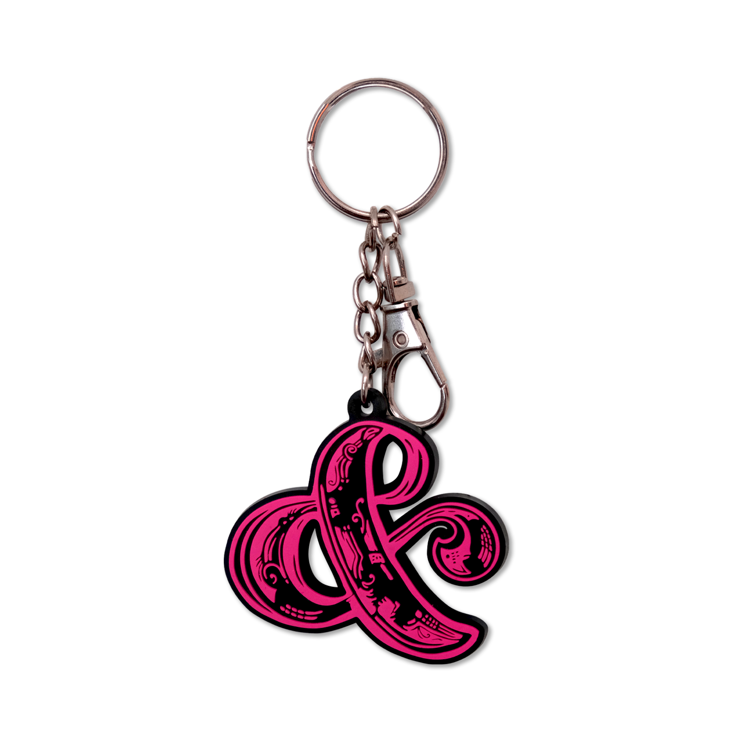 &JULIET PINK AND BLACK KEYCHAIN