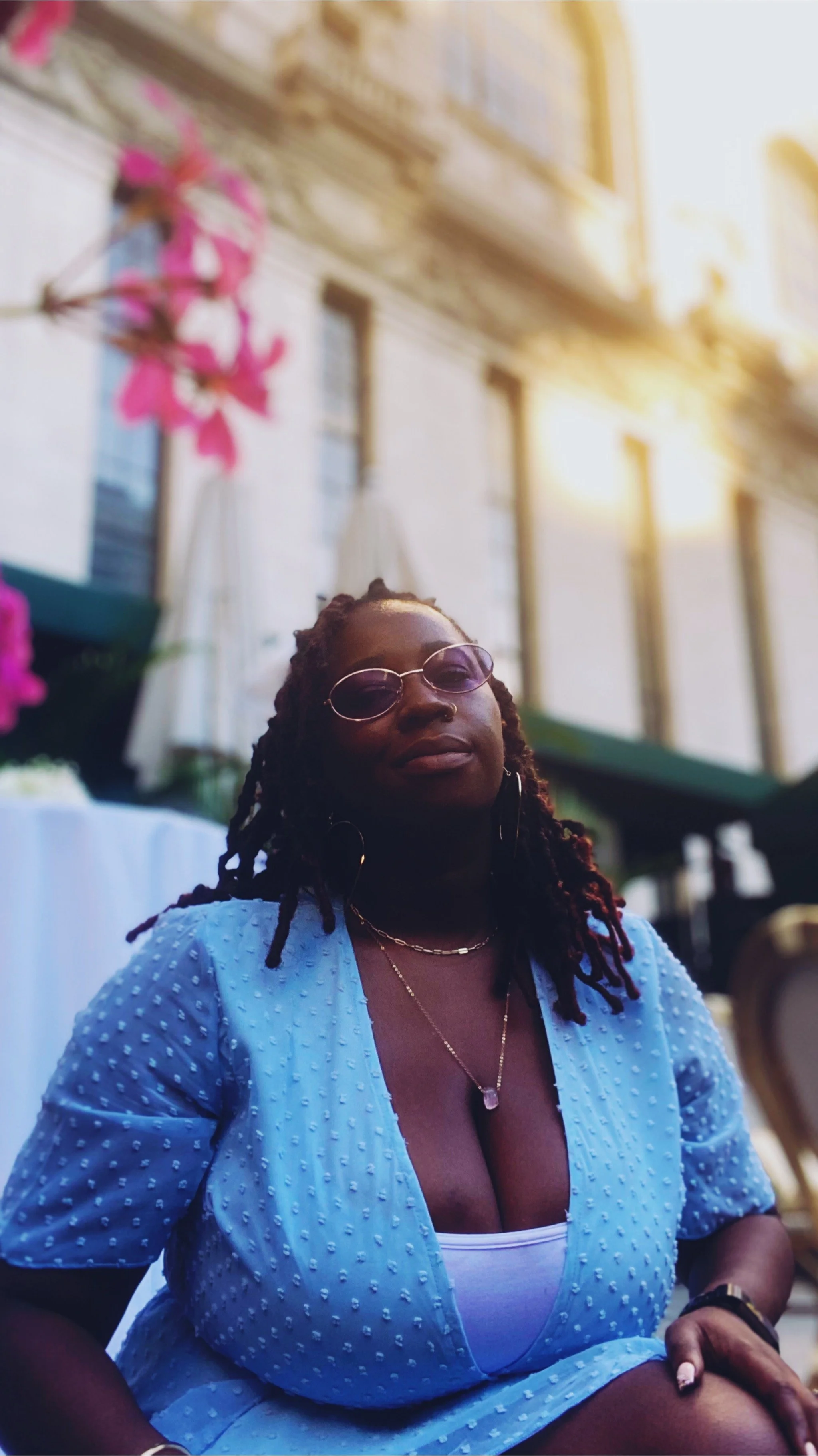 Rae Guy Thomas at Bryant Park Grill before wedding reception