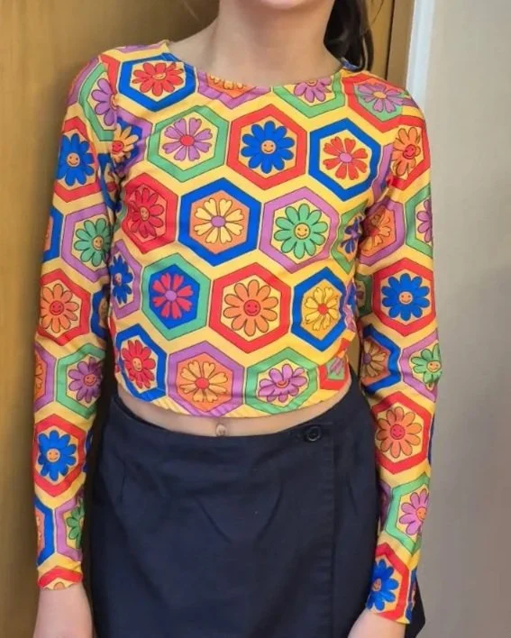 Kids crop length rashie