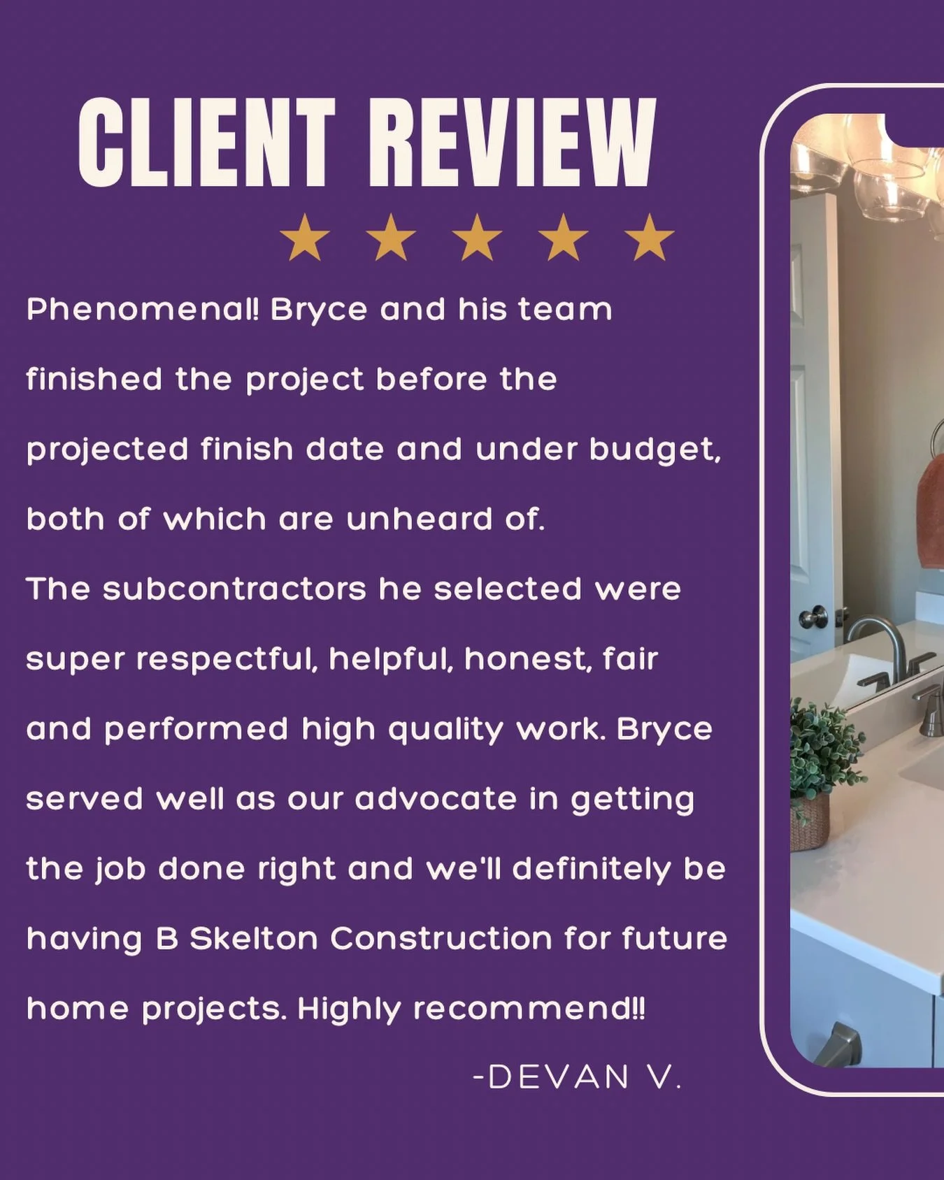 We appreciate client feedback, thank you for the positive reviews! If you know of someone that wants to build a garage, casita, finish a basement, or remodel a bathroom in southern Utah, send them our way 📲  #bskeltonconstruction #southernutahcontra