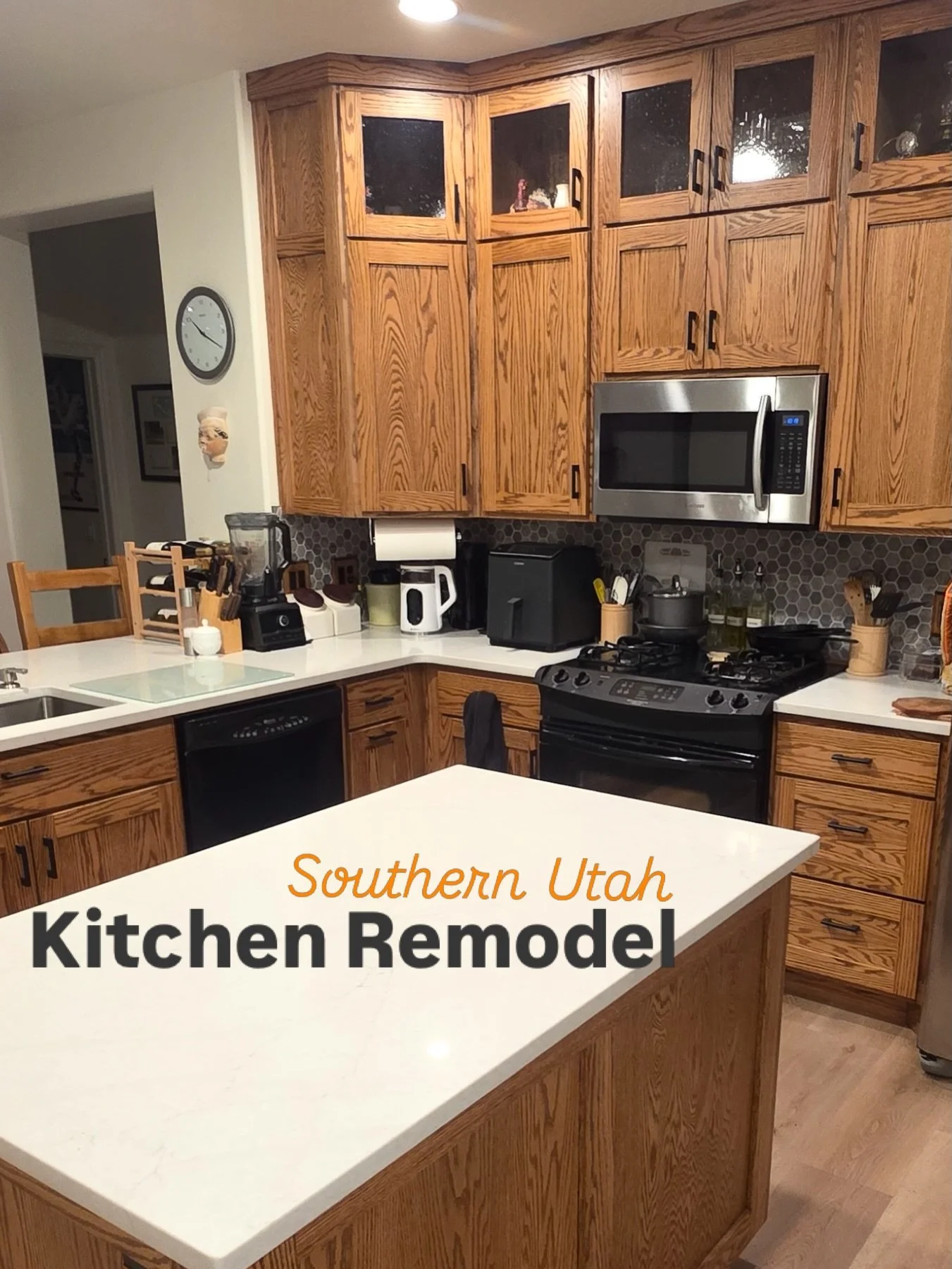 Bryce enjoyed working with this homeowner on their custom home remodel. In previous posts, we shared the demo and bathroom pictures. Here&rsquo;s the kitchen. 🔶 Initially, the homeowner just wanted the drywall fixed, but then he decided on a full re