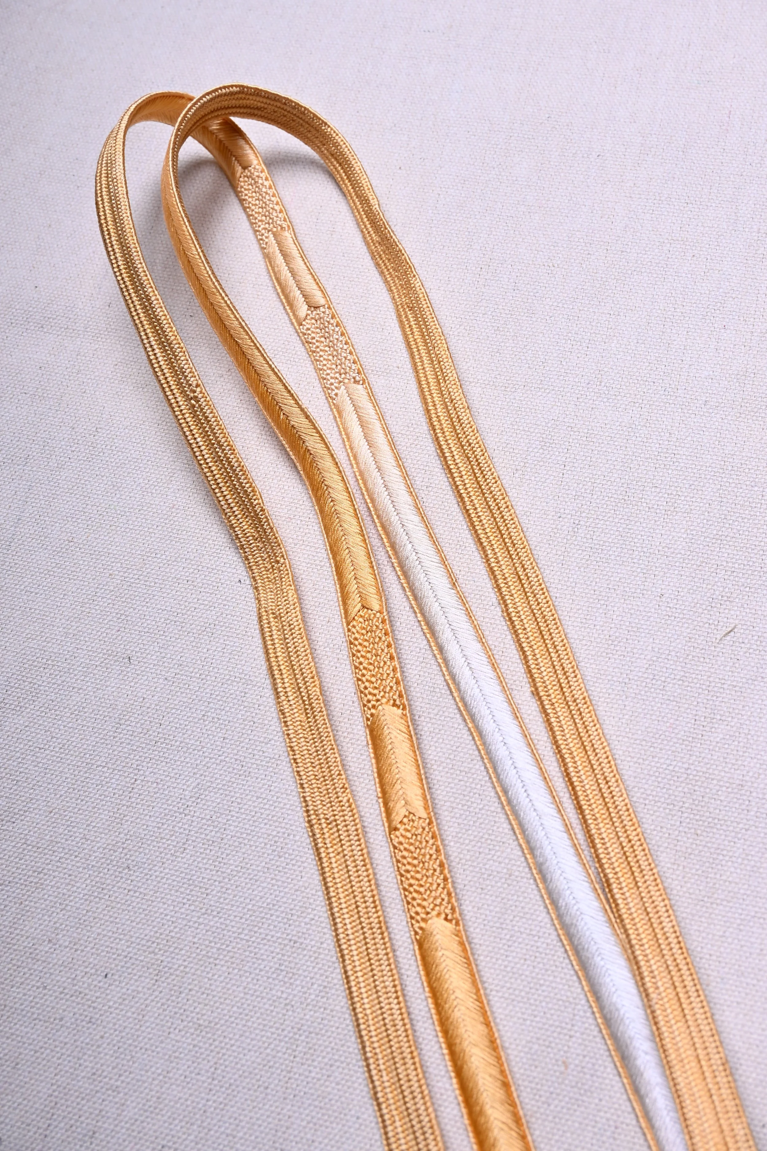 [CUSTOM] Vintage Kumihimo Silk Yellow White