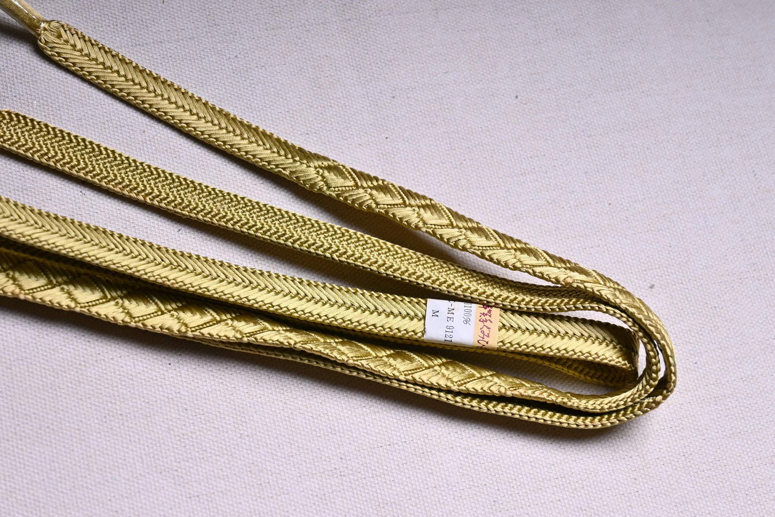[CUSTOM] Vintage Kumihimo Silk Shiny Greenish Gold
